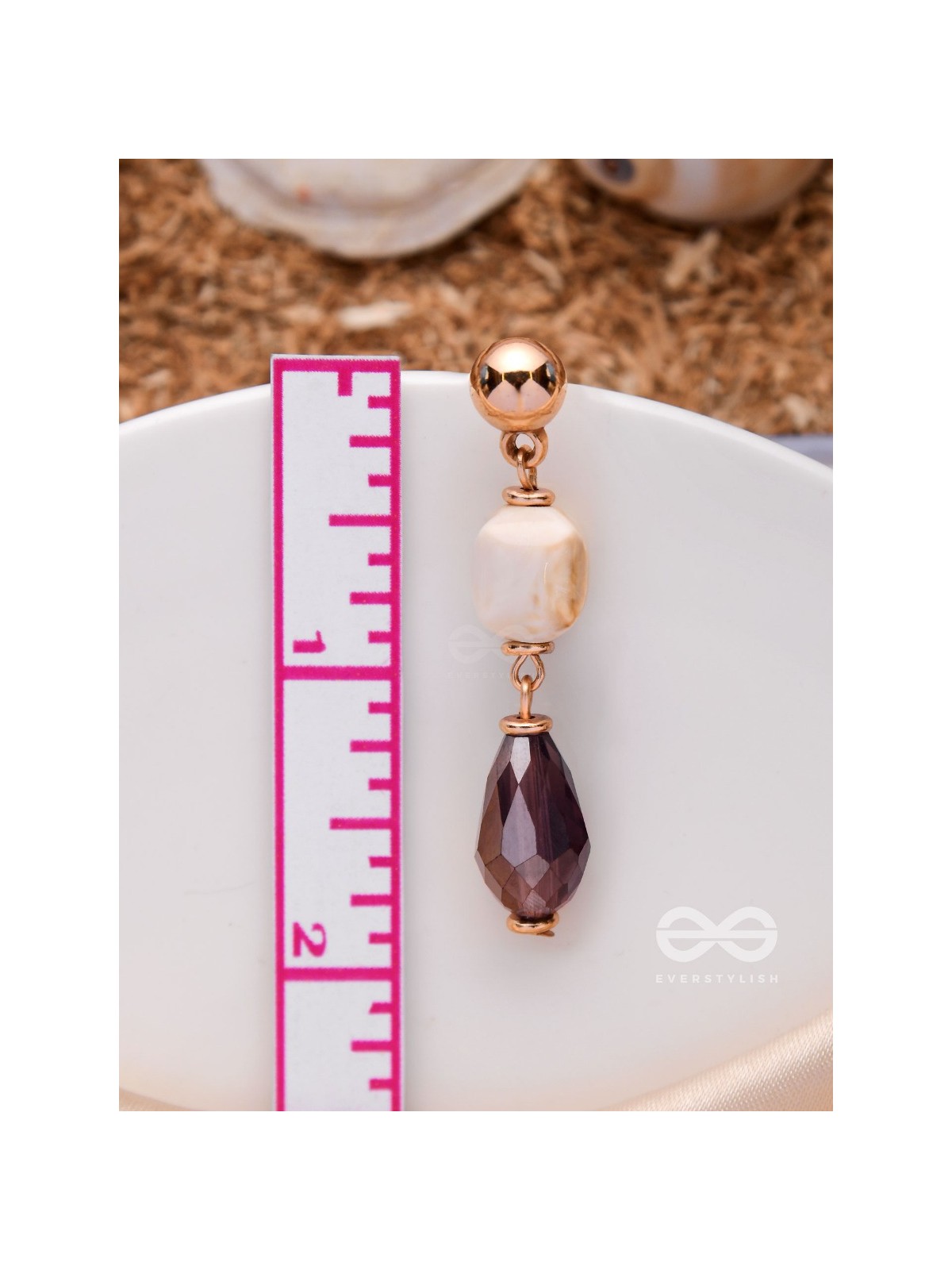 LUSTRE OF DUSK - GOLDEN EMBELLISHED EARRINGS