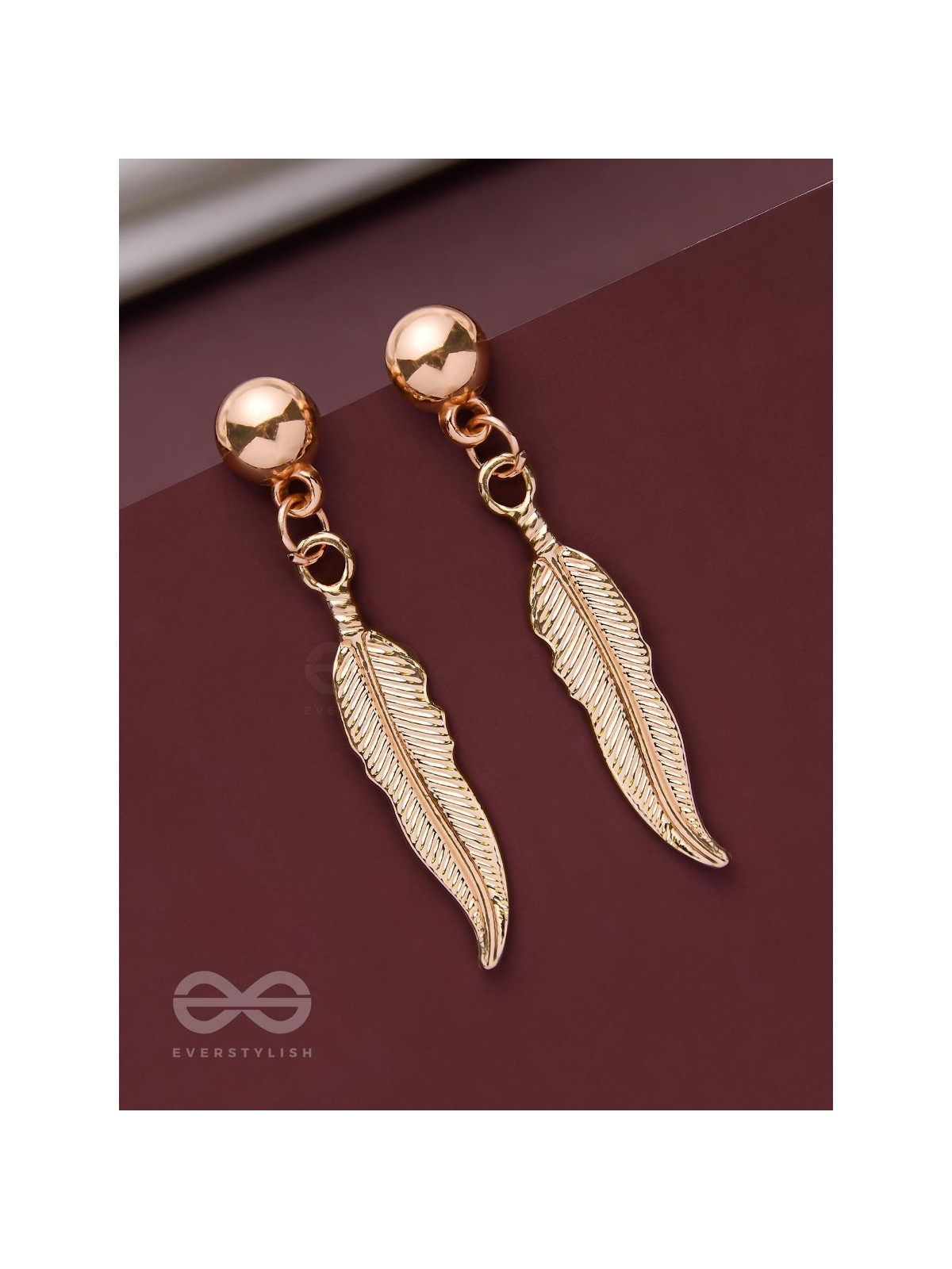 LEAPING LEAVES - GOLDEN DROP EARRINGS