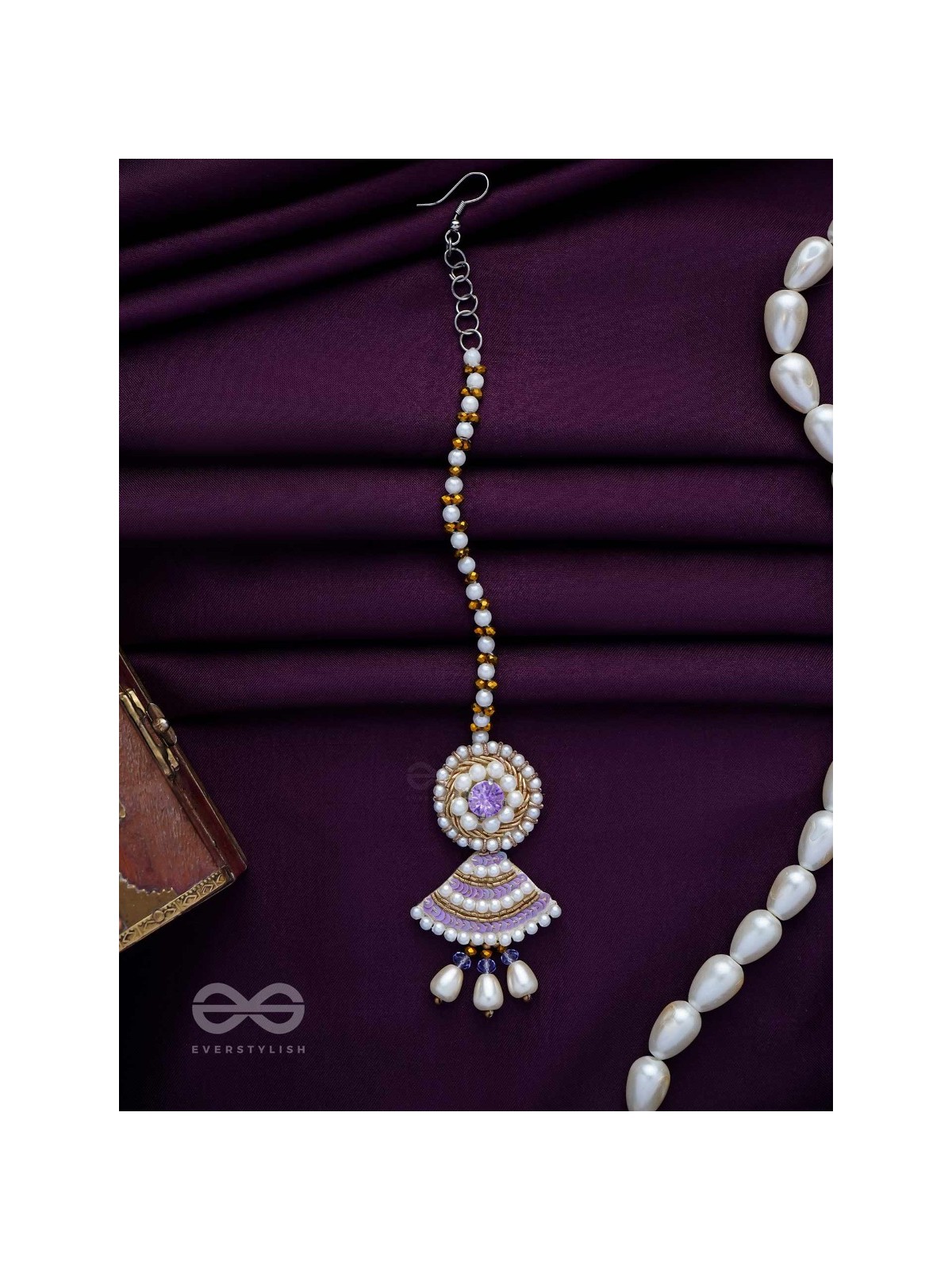 SVANIKA - THE RADIANT ONE - STONE, PEARL AND BEADS EMBROIDERED MAANGTIKA