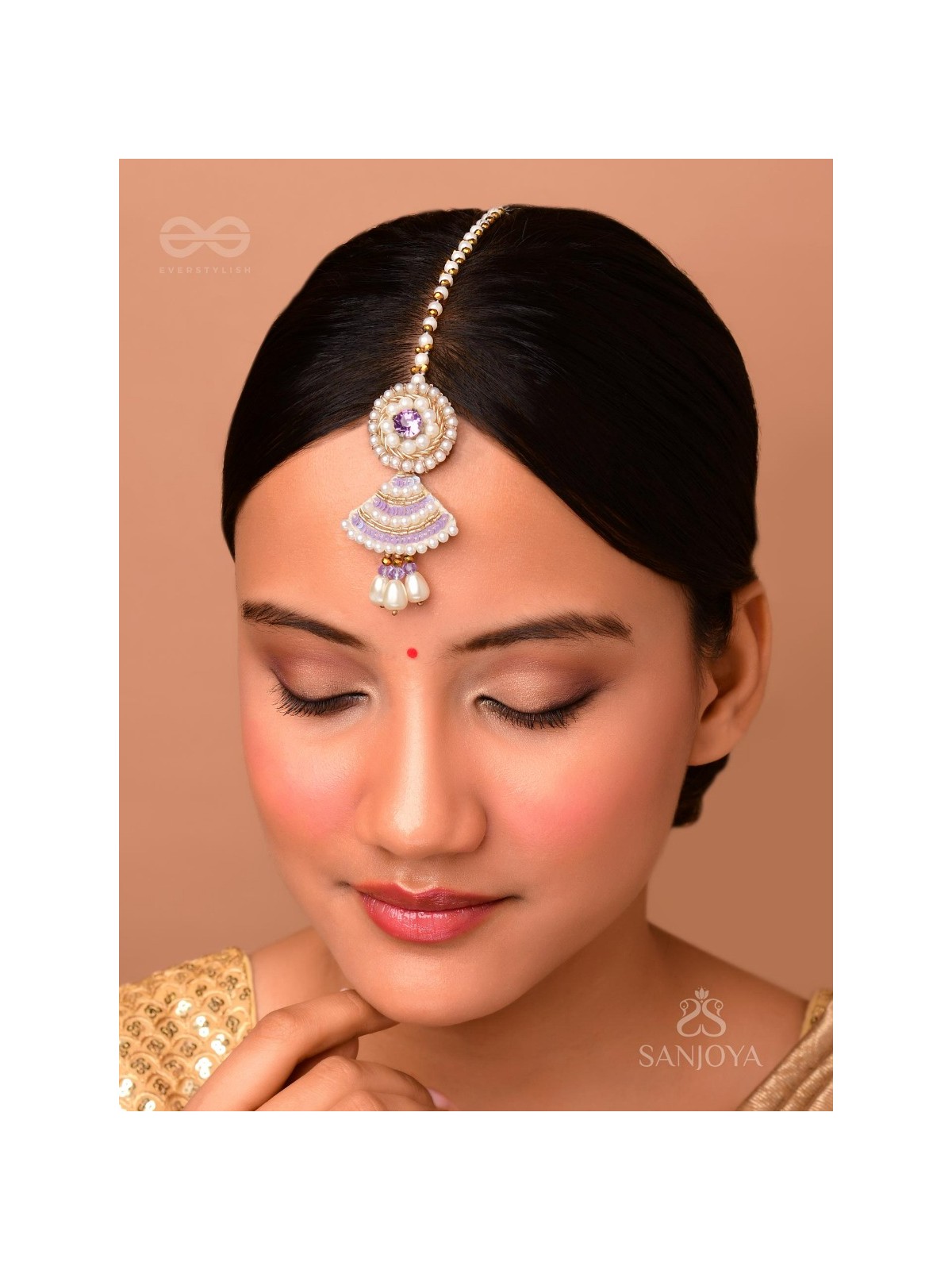 SVANIKA - THE RADIANT ONE - STONE, PEARL AND BEADS EMBROIDERED MAANGTIKA