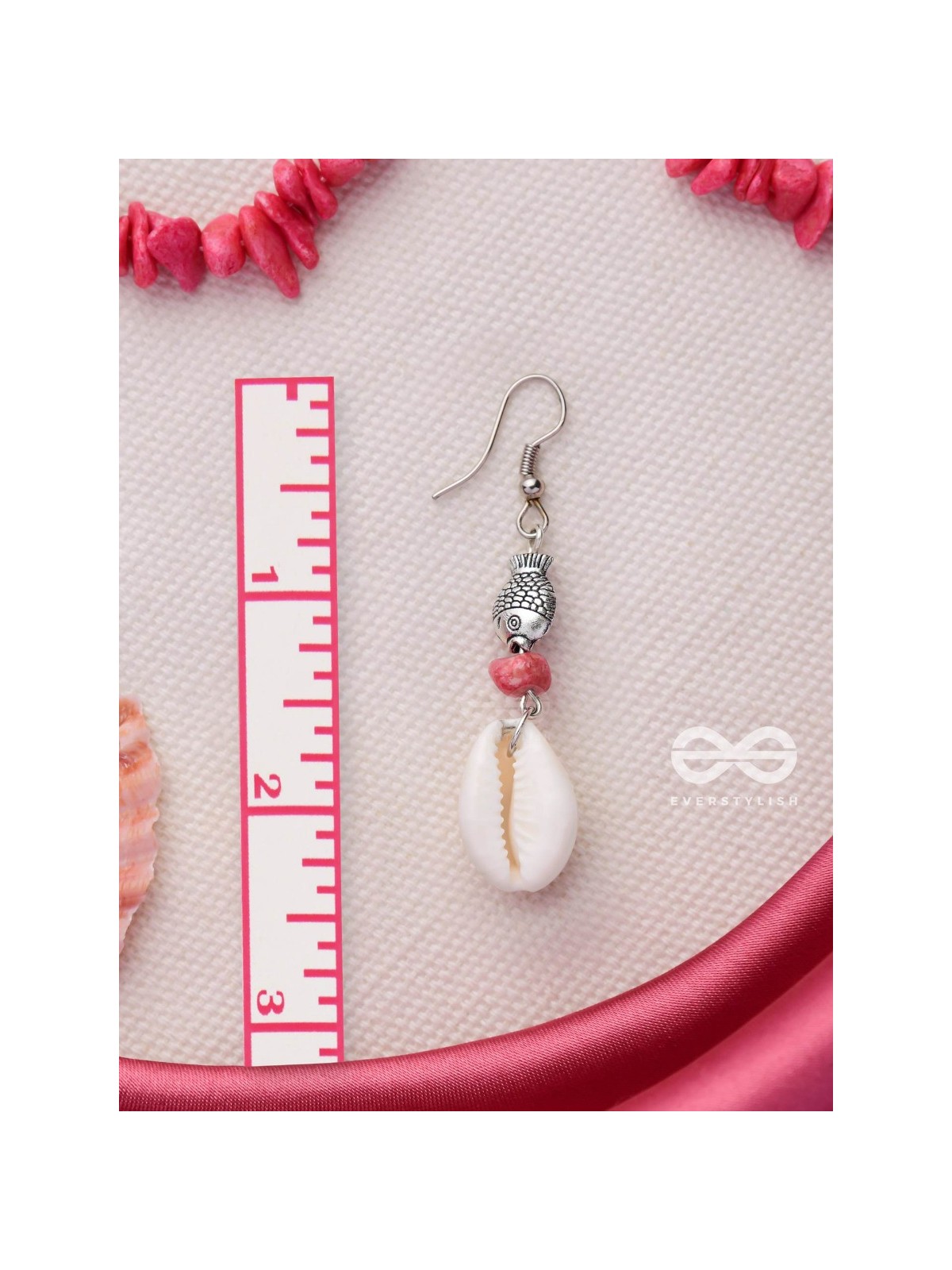 FINTASTIC SEAFISH SHELLS - OXIDISED DROP EARRINGS