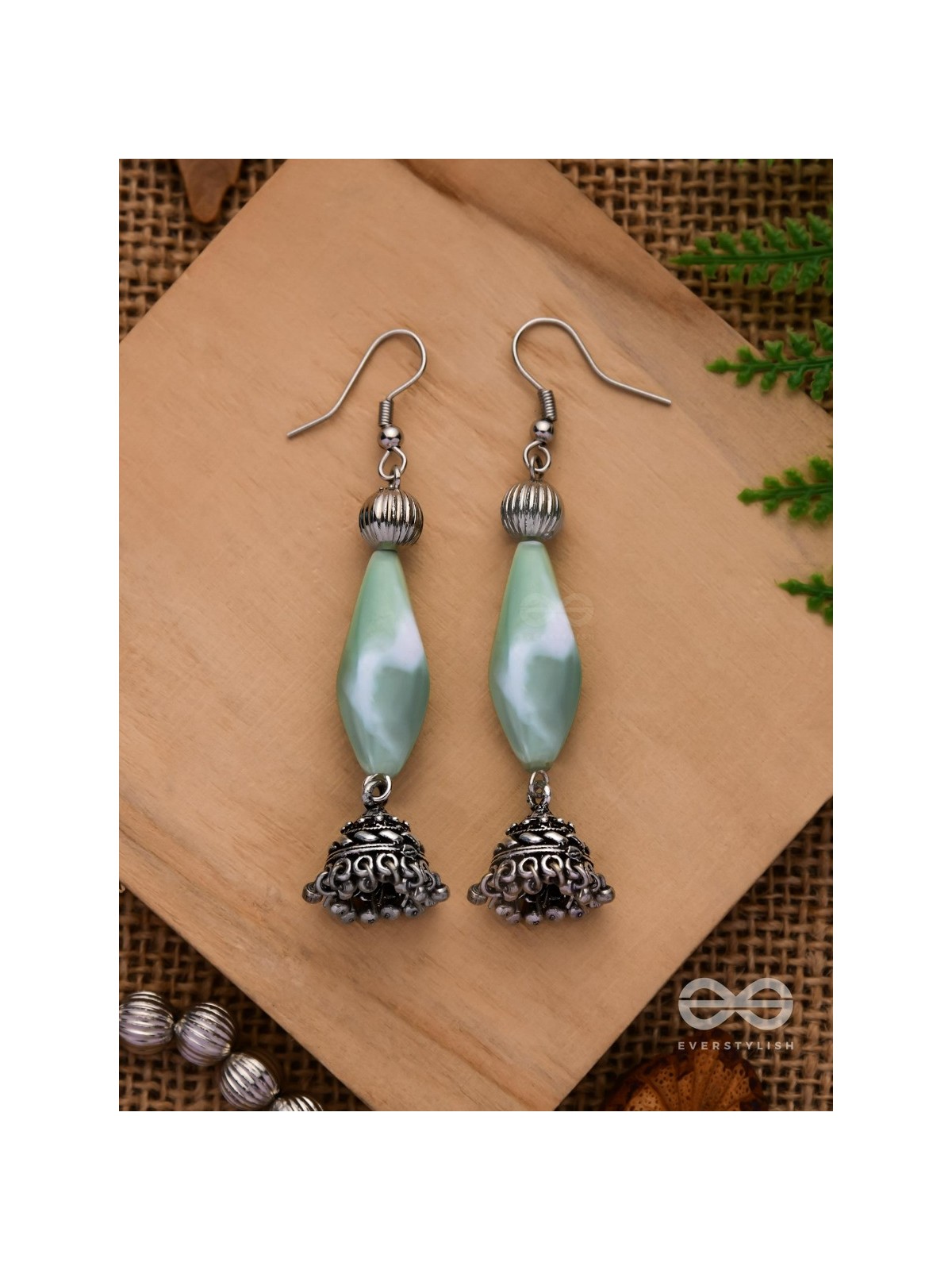THE MEADOW MELODY - OXIDISED JHUMKA EARRINGS