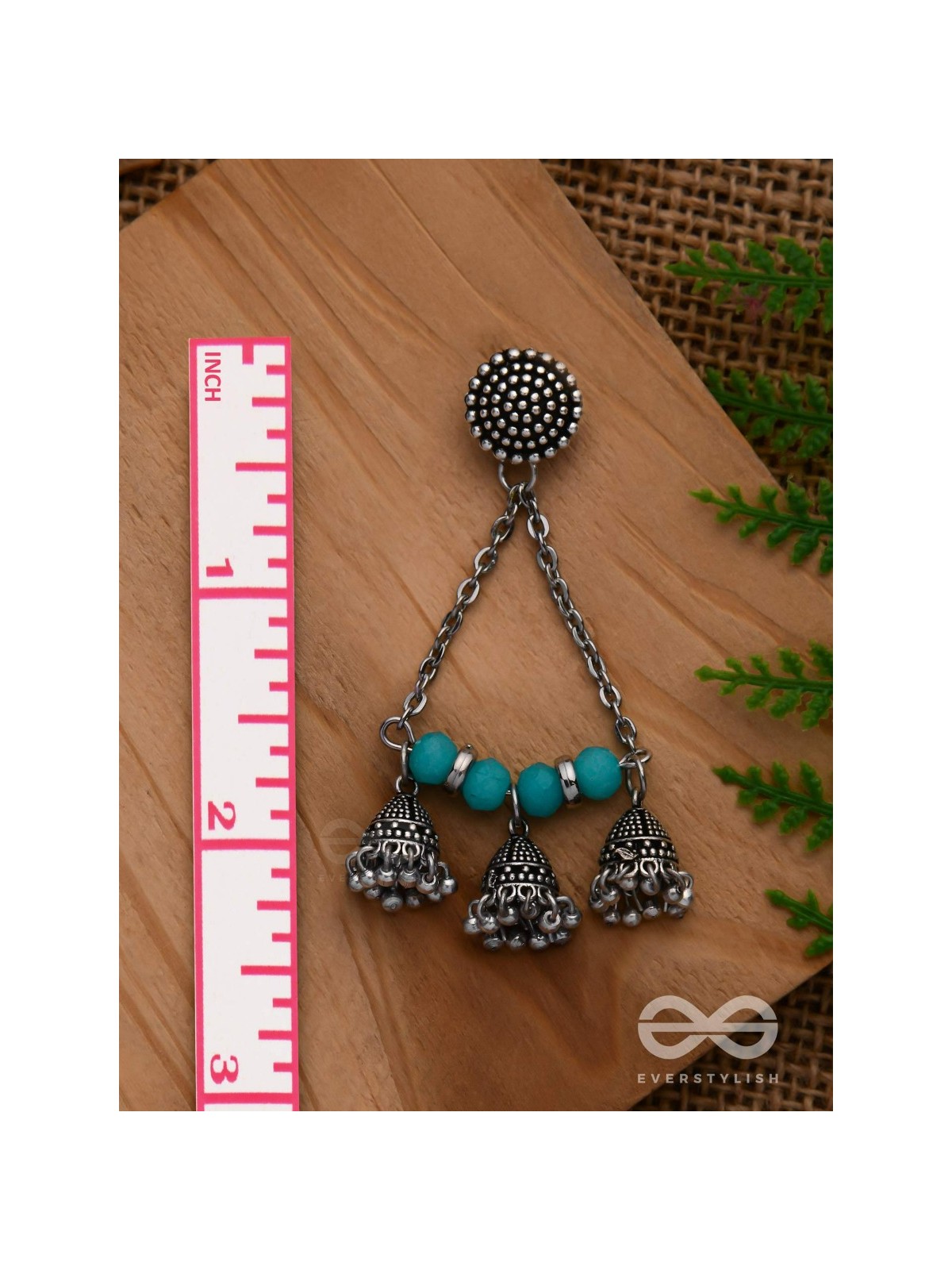 The Sky Marvels - Oxidised And Beaded Earrings