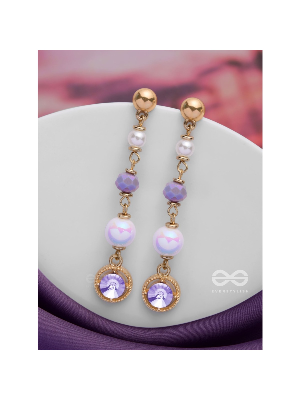 THE CELESTIAL SPINS - GOLDEN EMBELLISHED EARRINGS