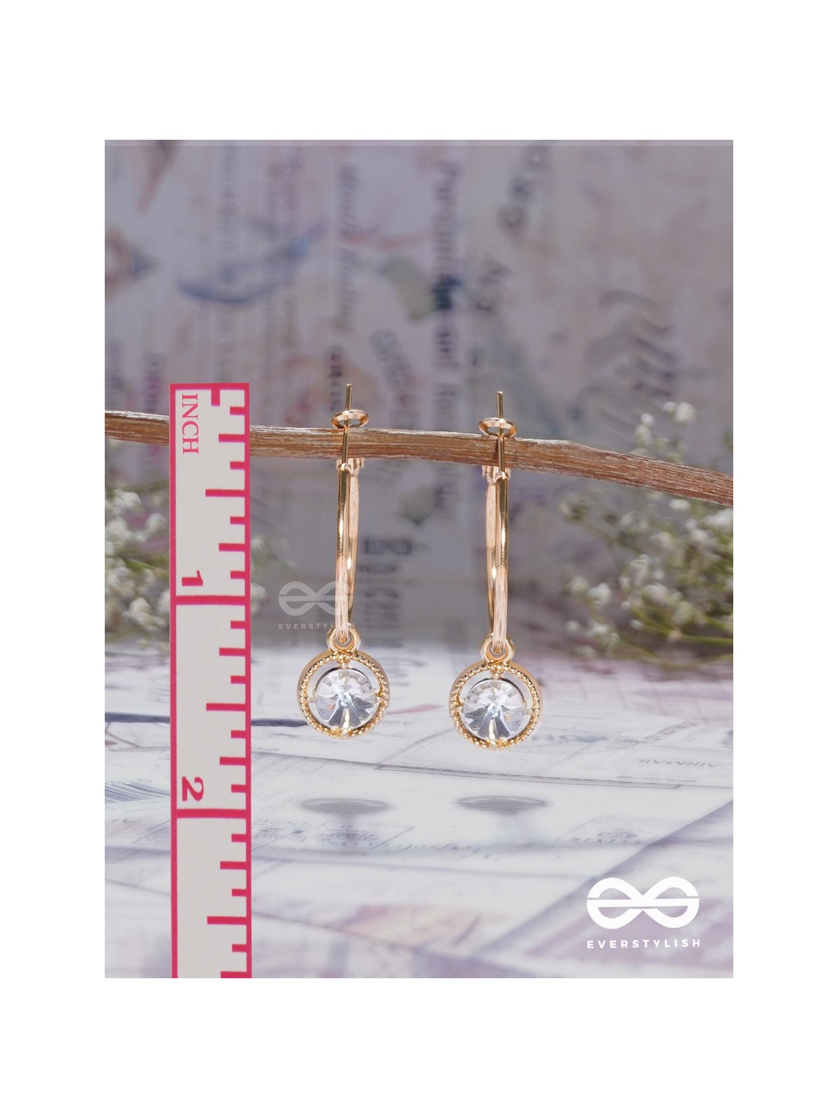 THE FAIRY GEMS - GOLDEN HOOP EARRINGS