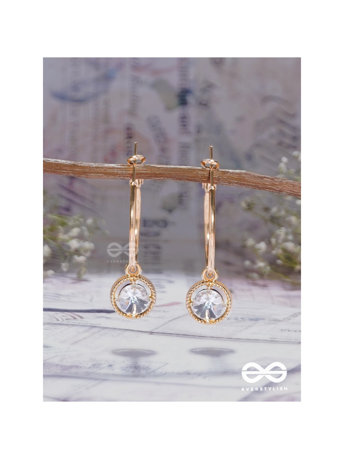 THE FAIRY GEMS - GOLDEN HOOP EARRINGS