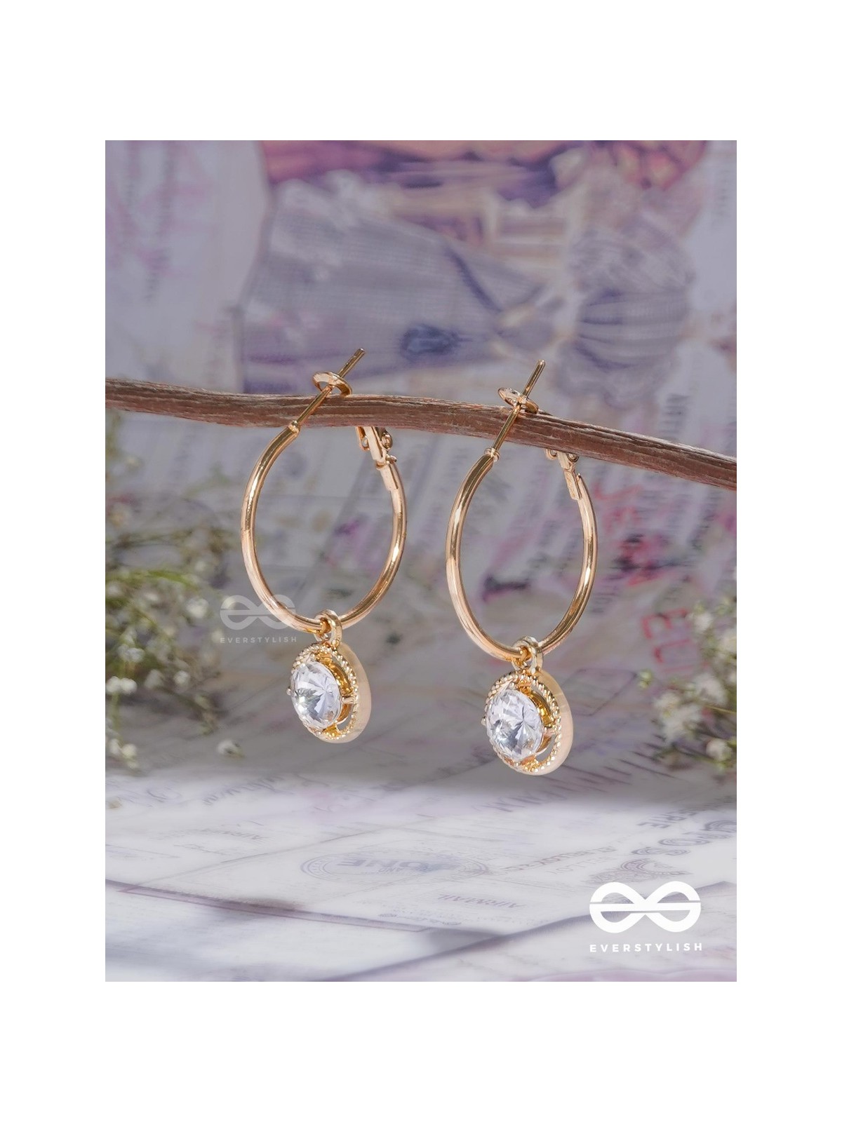 THE FAIRY GEMS - GOLDEN HOOP EARRINGS