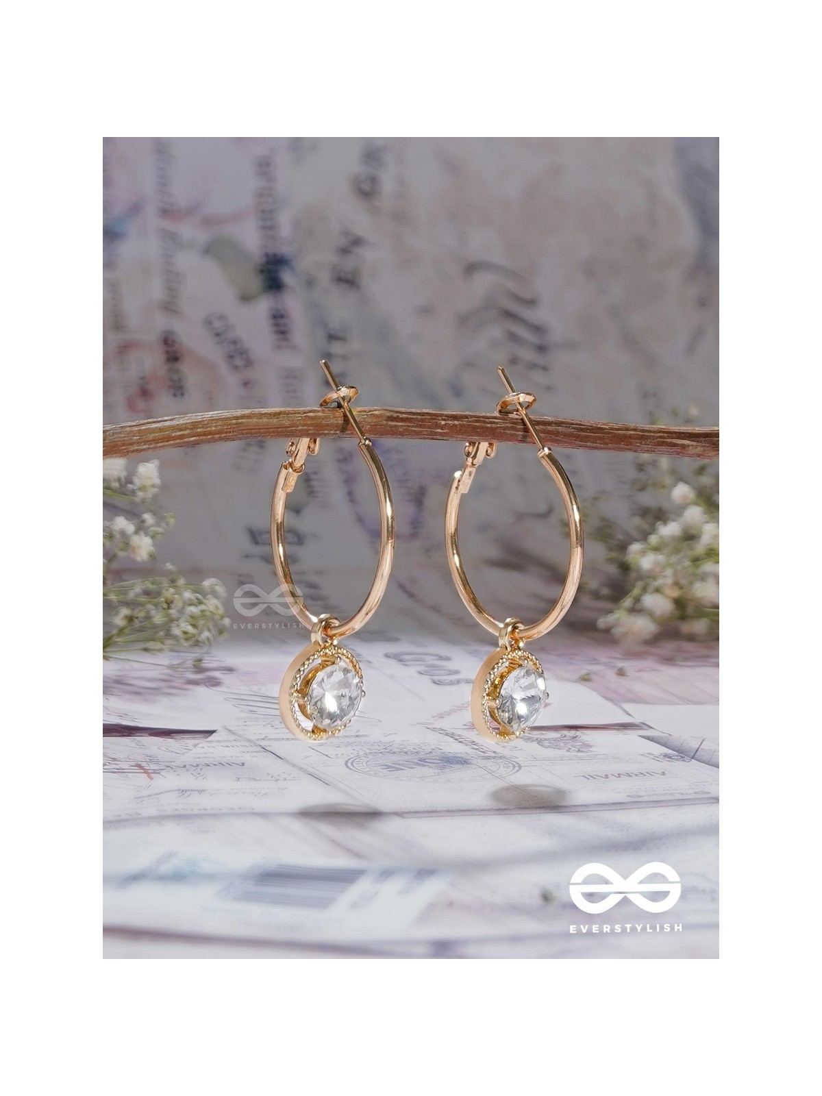 THE FAIRY GEMS - GOLDEN HOOP EARRINGS