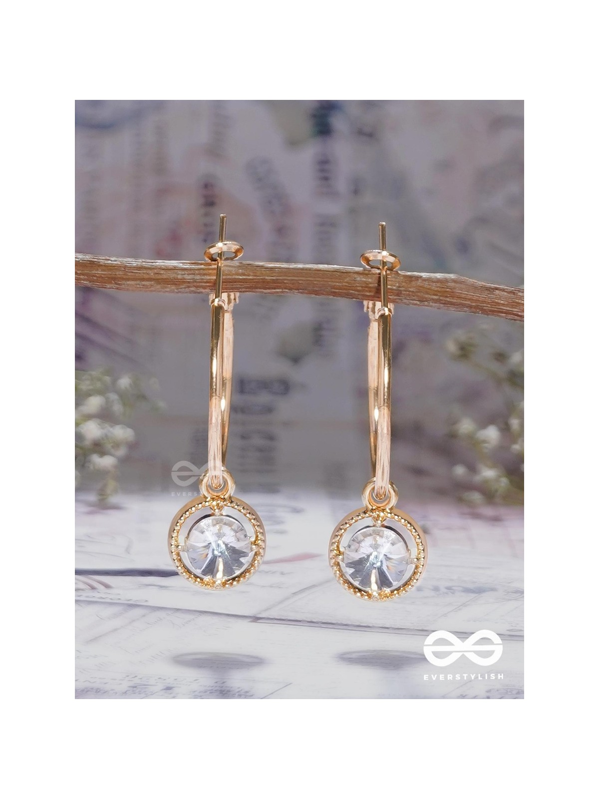 THE FAIRY GEMS - GOLDEN HOOP EARRINGS