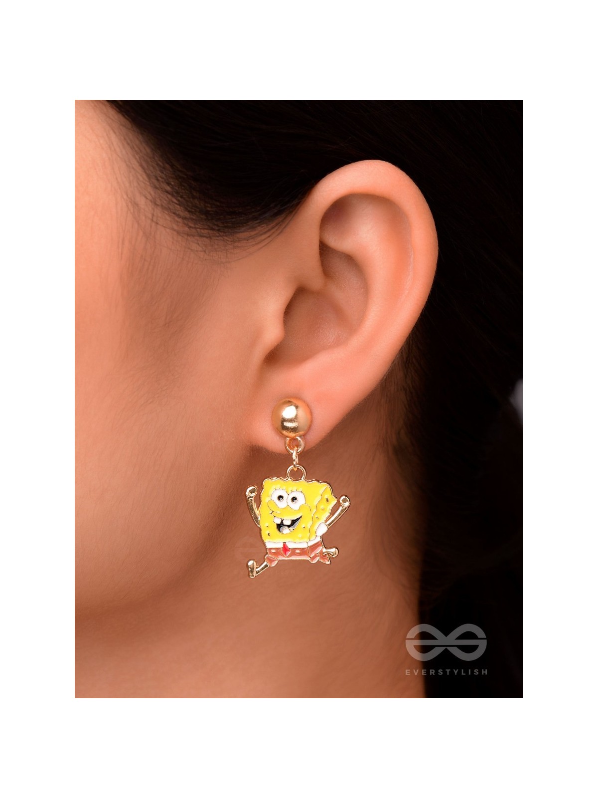 SPONGEBOB SQUAREGEMS - GOLDEN EMBELLISHED EARRINGS