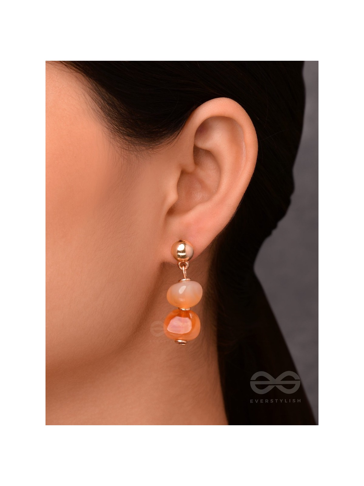 THE FADING BLAZE - GOLDEN EMBELLISHED EARRINGS