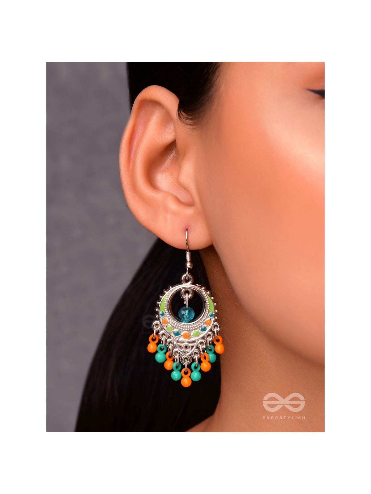 Tropical Tease - Enamelled Oxidised Earrings