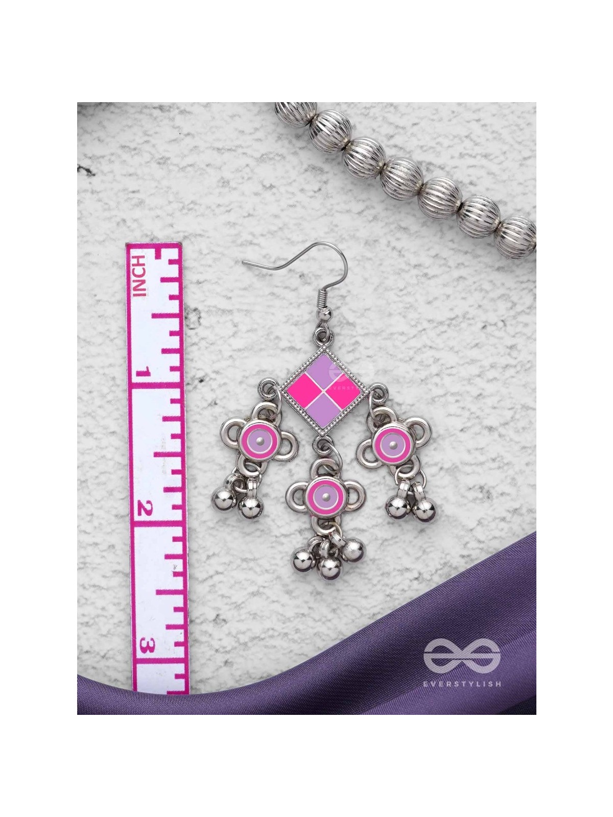 Dreamy Gala - Enamelled Oxidised Earrings