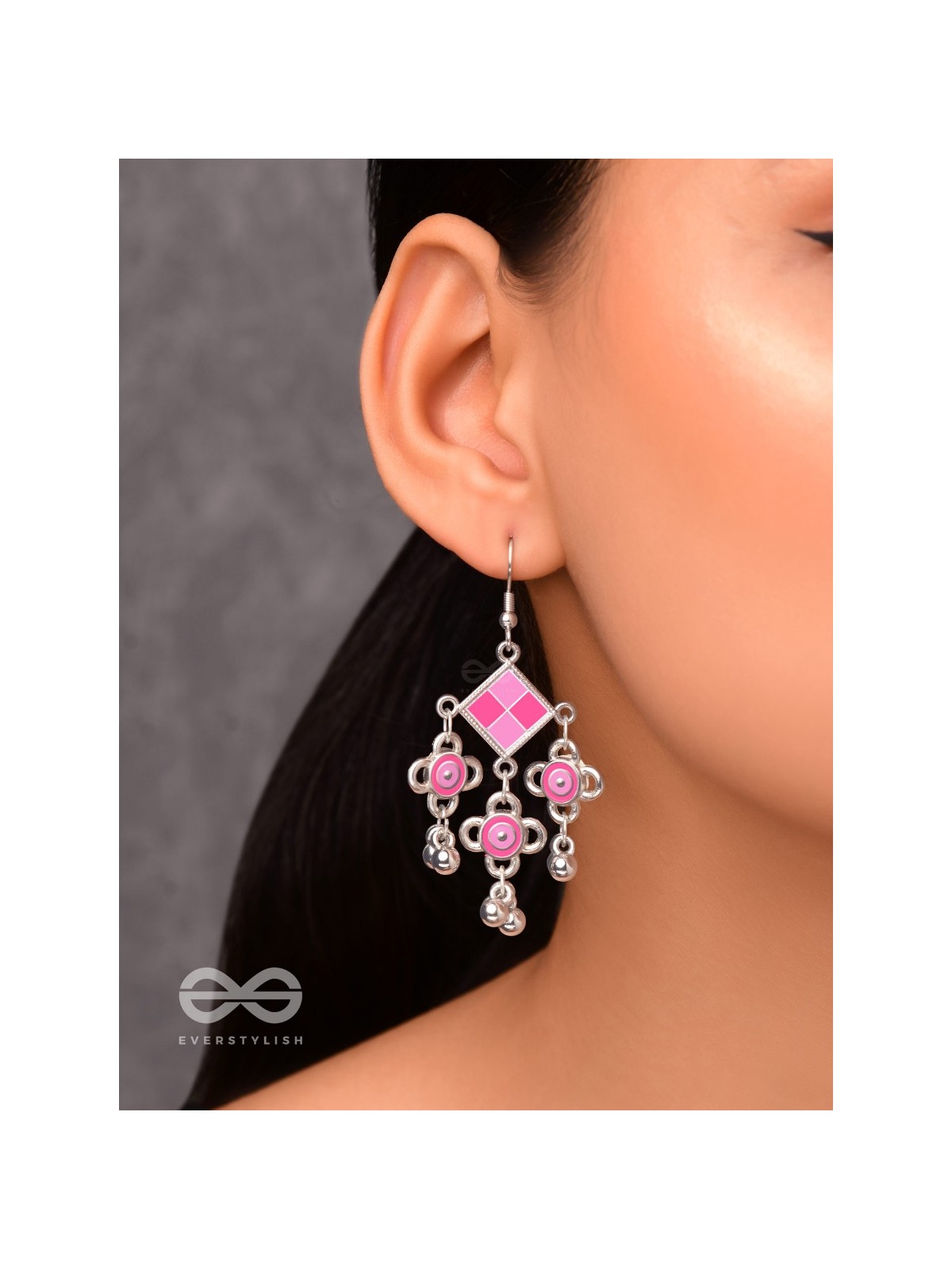 Dreamy Gala - Enamelled Oxidised Earrings