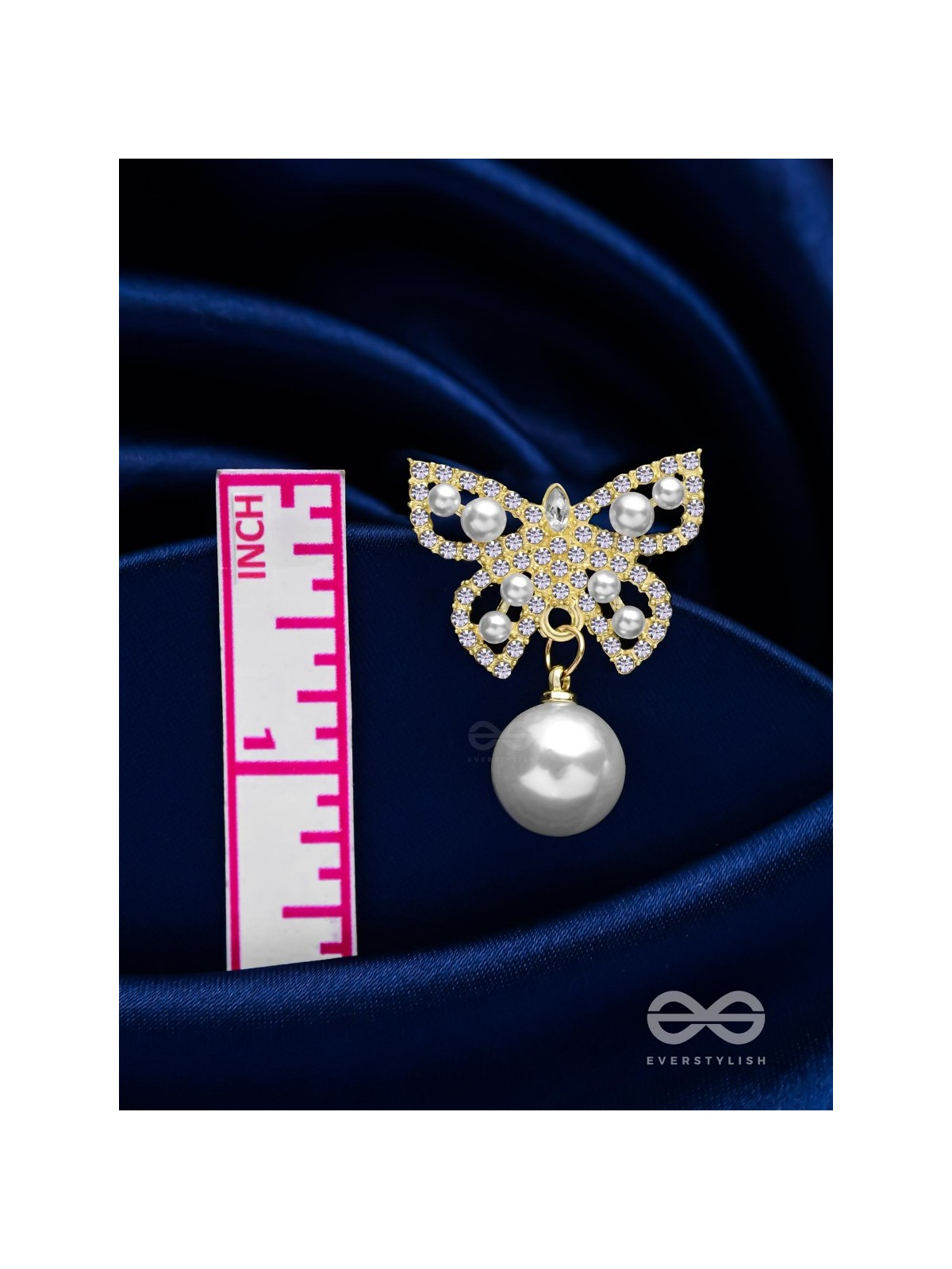 FLY HIGH BUTTERFLY - GOLDEN EMBELLISHED EARRINGS