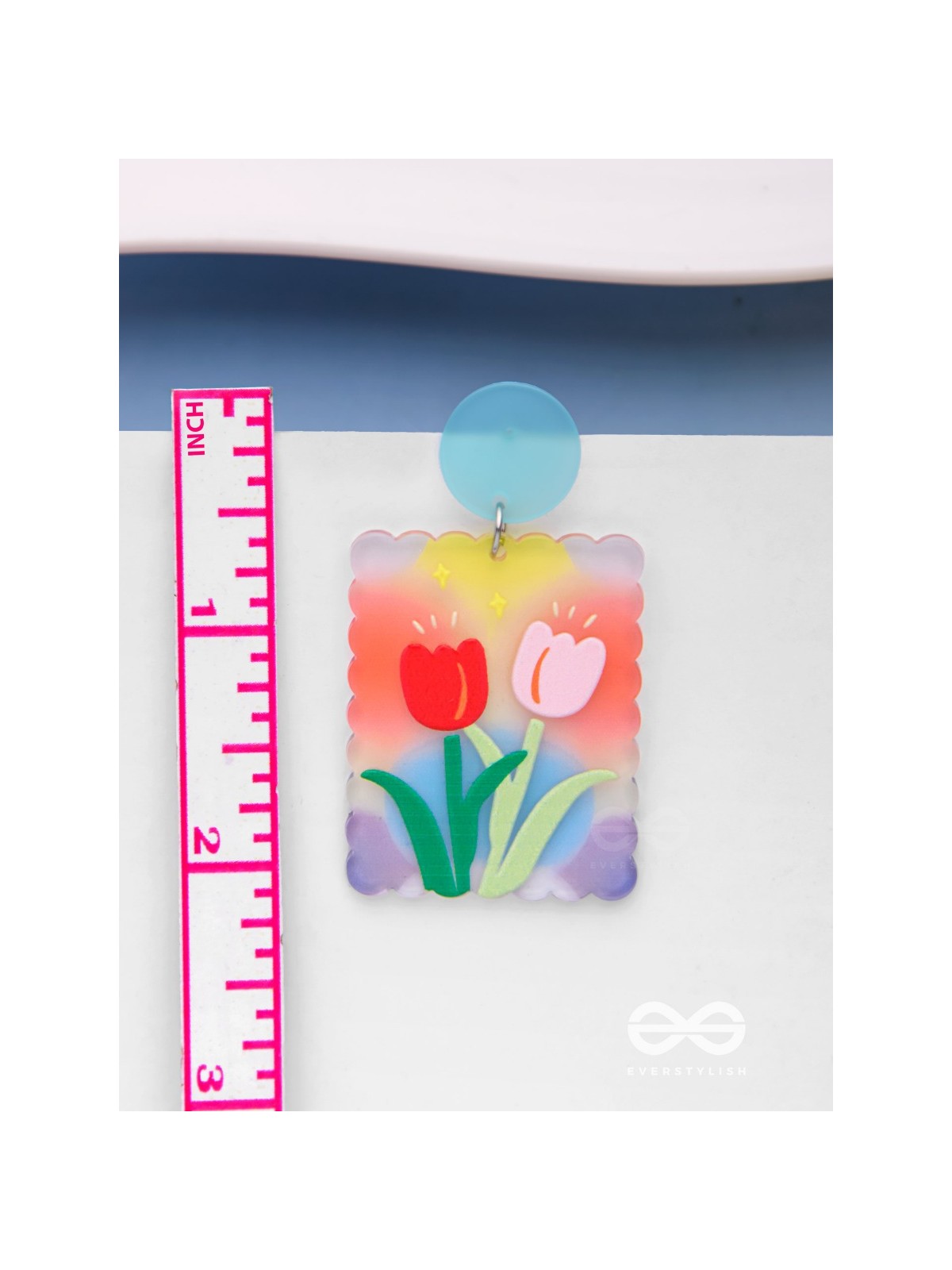 TULIP LOVE AFFAIR - MULTICOLOR ACRYLIC EARRINGS