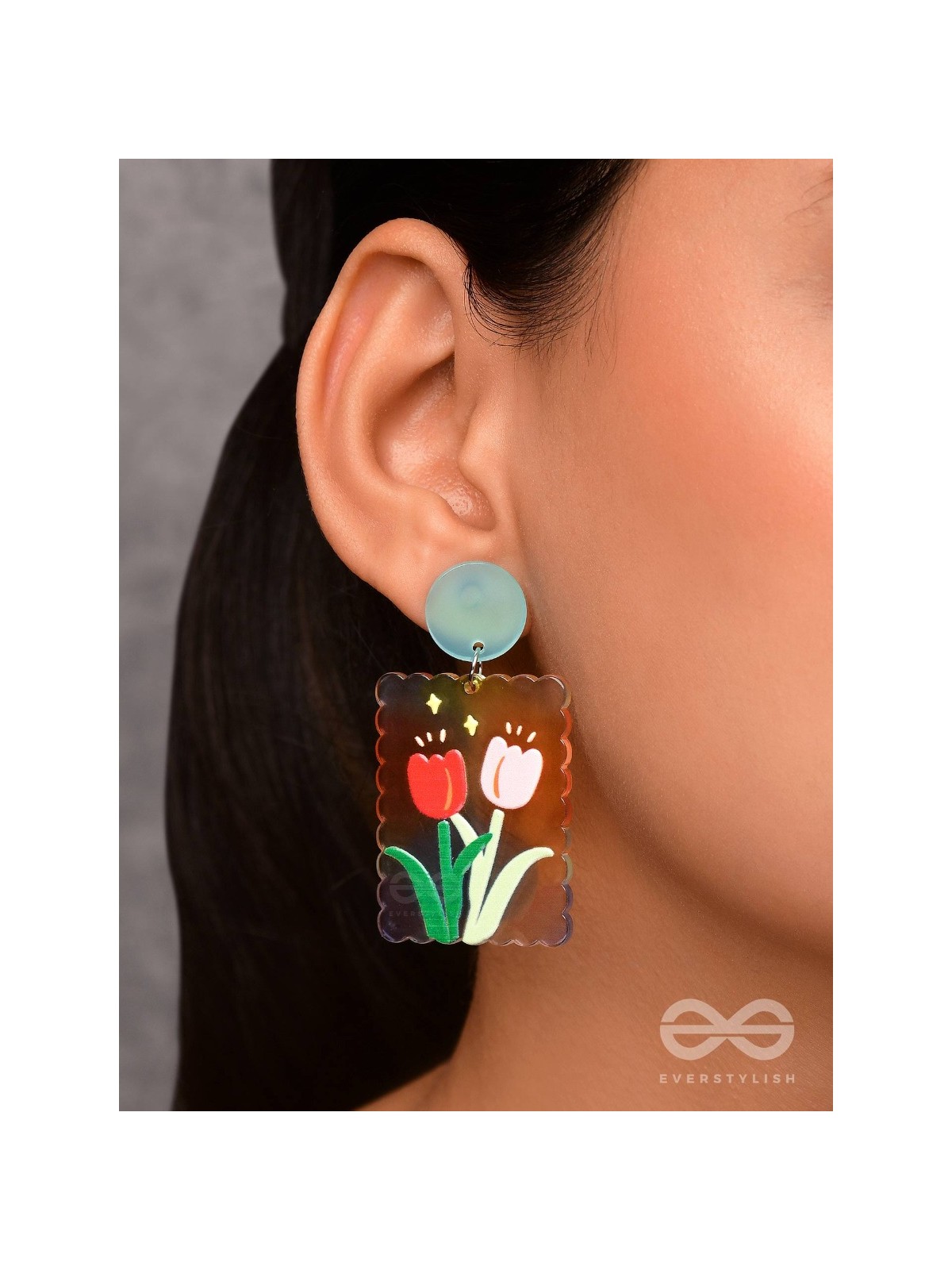 TULIP LOVE AFFAIR - MULTICOLOR ACRYLIC EARRINGS