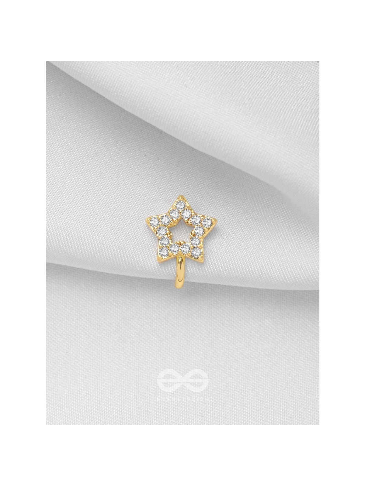SPARKLIN' STAR - GOLDEN CZ NOSERING