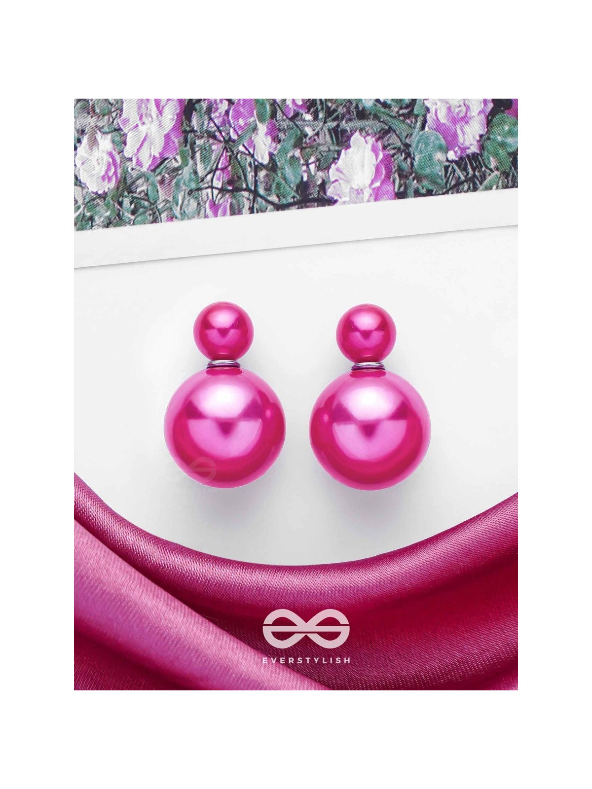 GIGGLES & GLITTERS - PINK PEARLS STUD EARRINGS