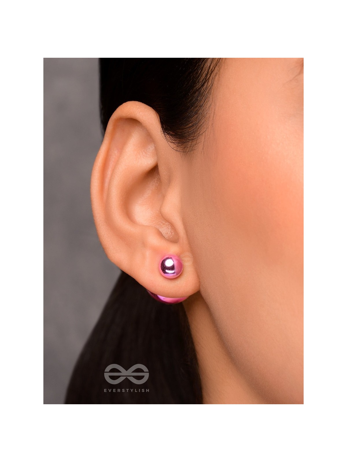 GIGGLES & GLITTERS - PURPLE PEARLS STUD EARRINGS