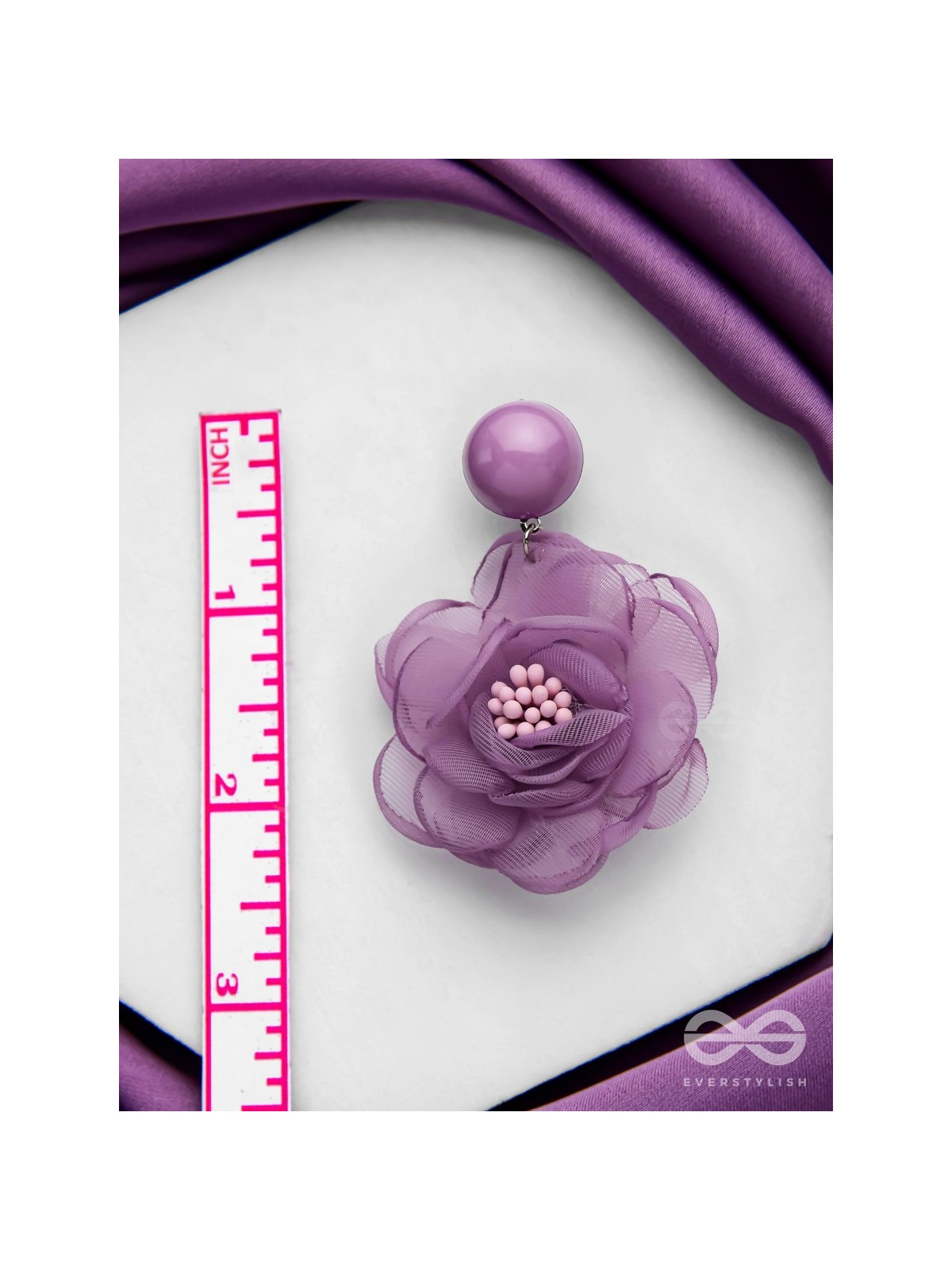 LILY DREAM DANCE - FABRIC EARRINGS (PURPLE)