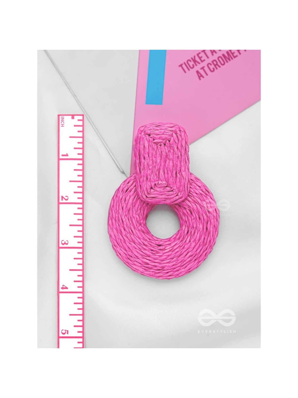 SOULFUL SYMPHONY - STATEMENT WOVEN EARRINGS (MAGENTA)