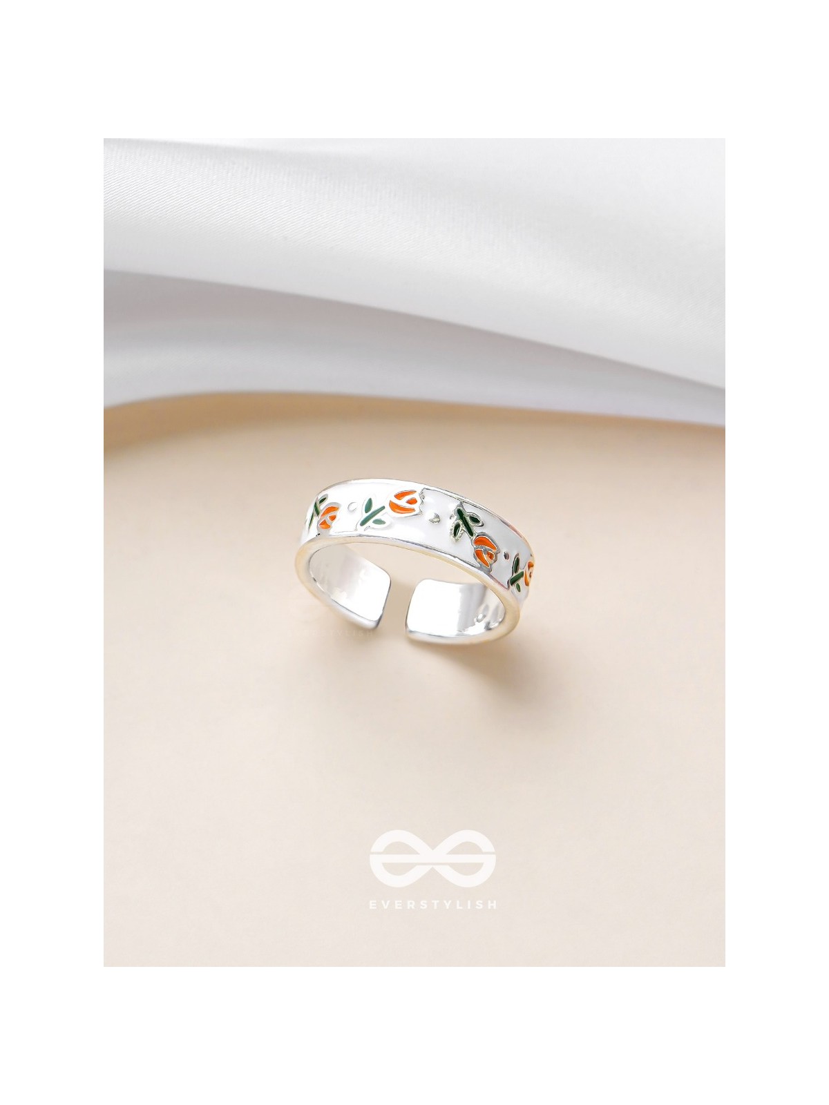 TULIP TIMES - SILVER RING (ADJUSTABLE)