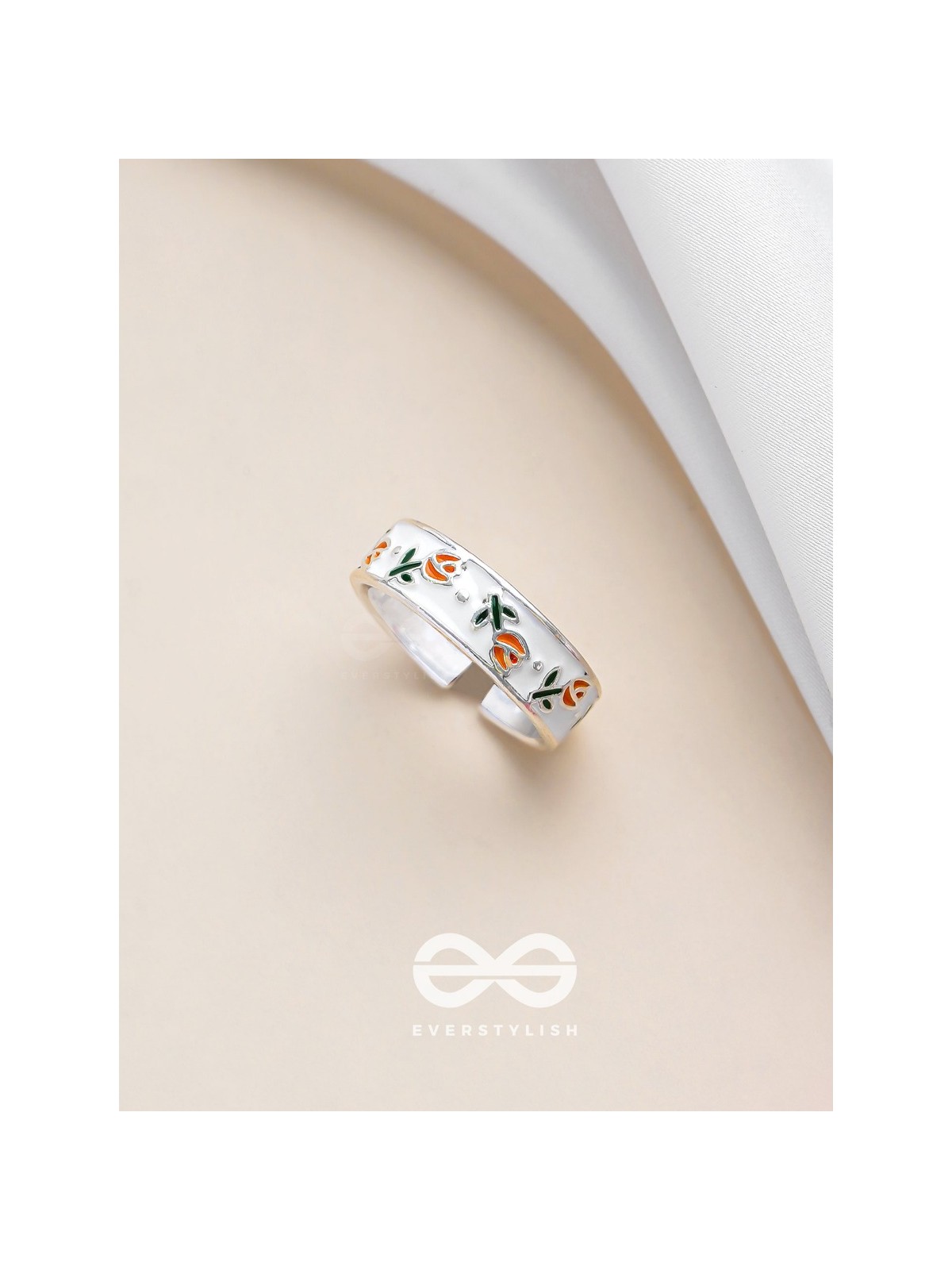 TULIP TIMES - SILVER RING (ADJUSTABLE)