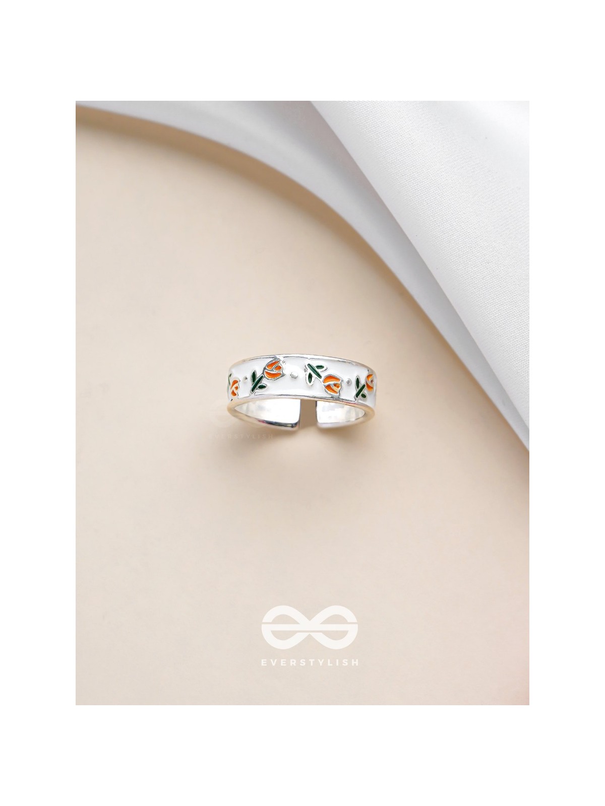 TULIP TIMES - SILVER RING (ADJUSTABLE)