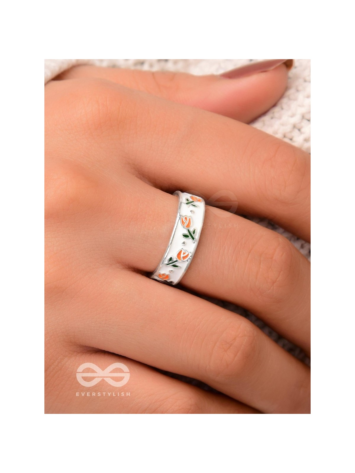 TULIP TIMES - SILVER RING (ADJUSTABLE)