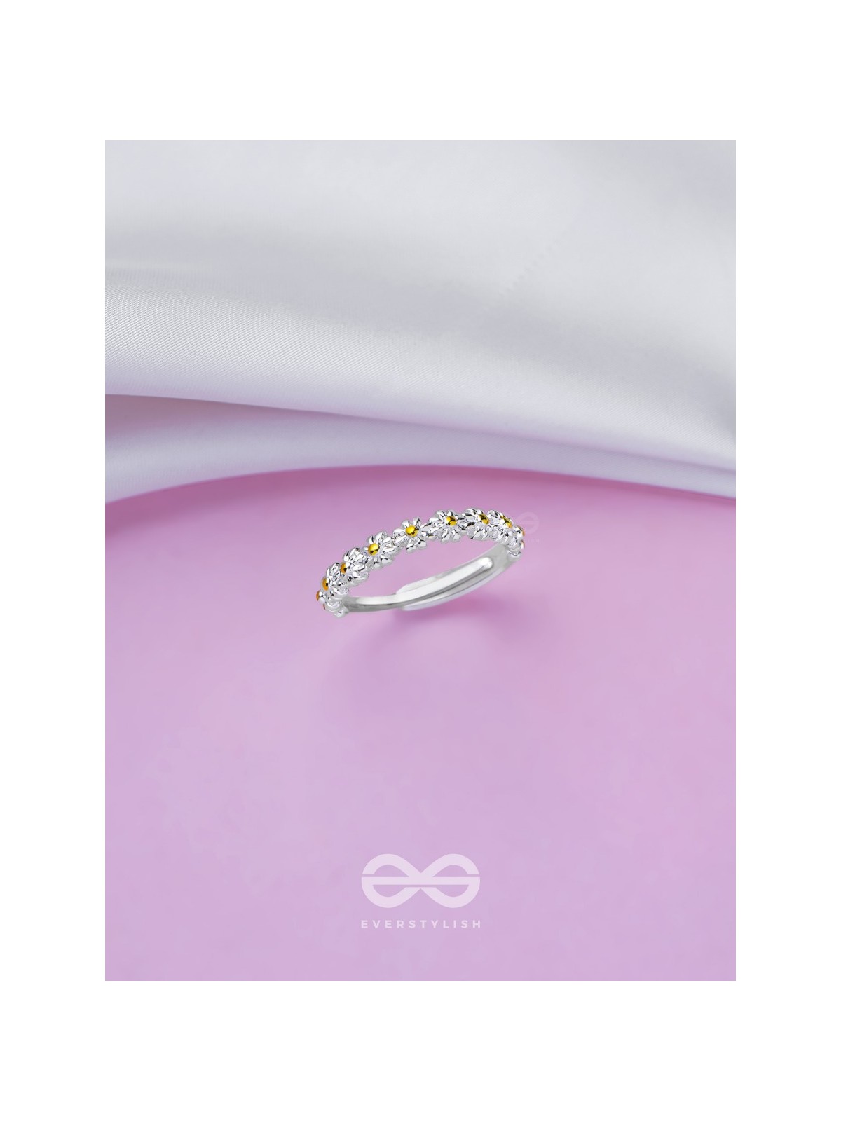 DAISY DREAMS - SILVER RING (ADJUSTABLE)