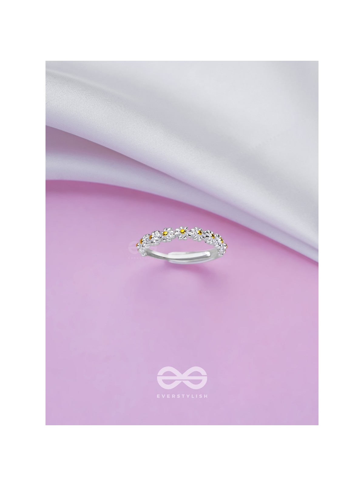 DAISY DREAMS - SILVER RING (ADJUSTABLE)