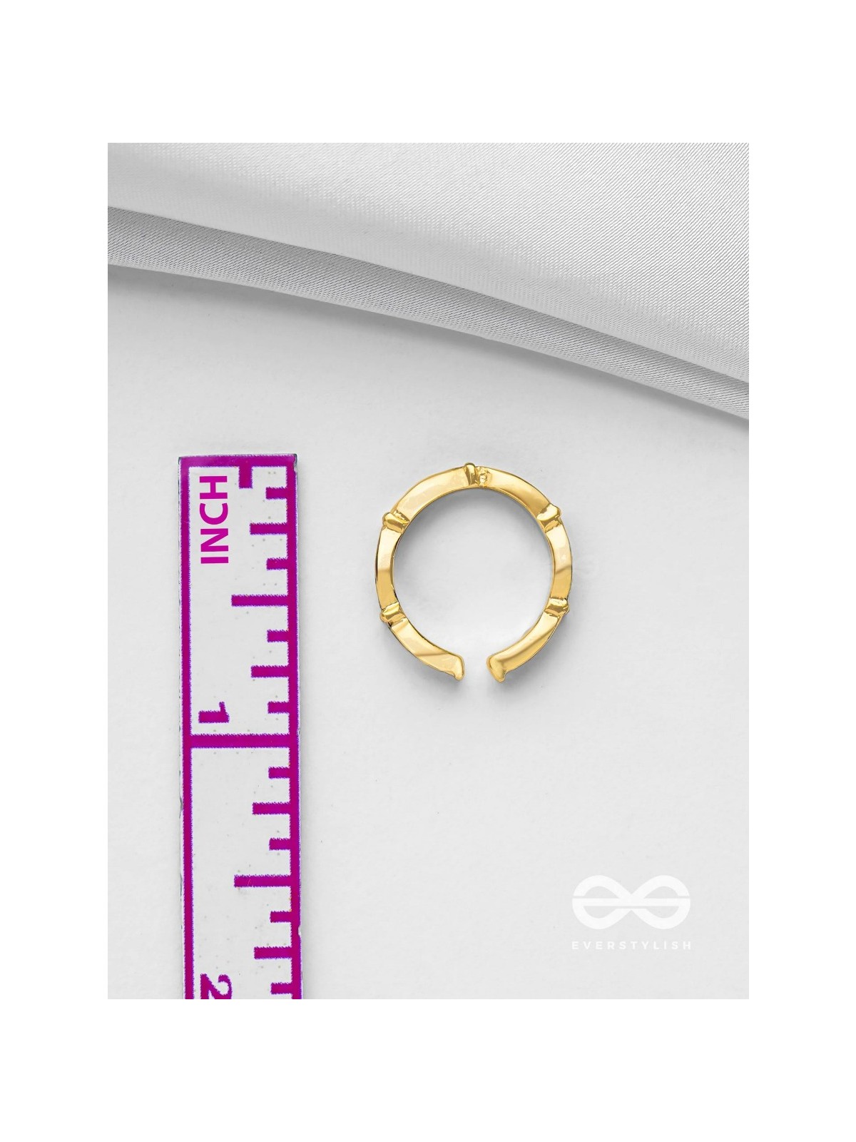 PRUSSIAN PROWESS - GOLDEN AND BLUE EMBELLISHED RING (ADJUSTABLE)