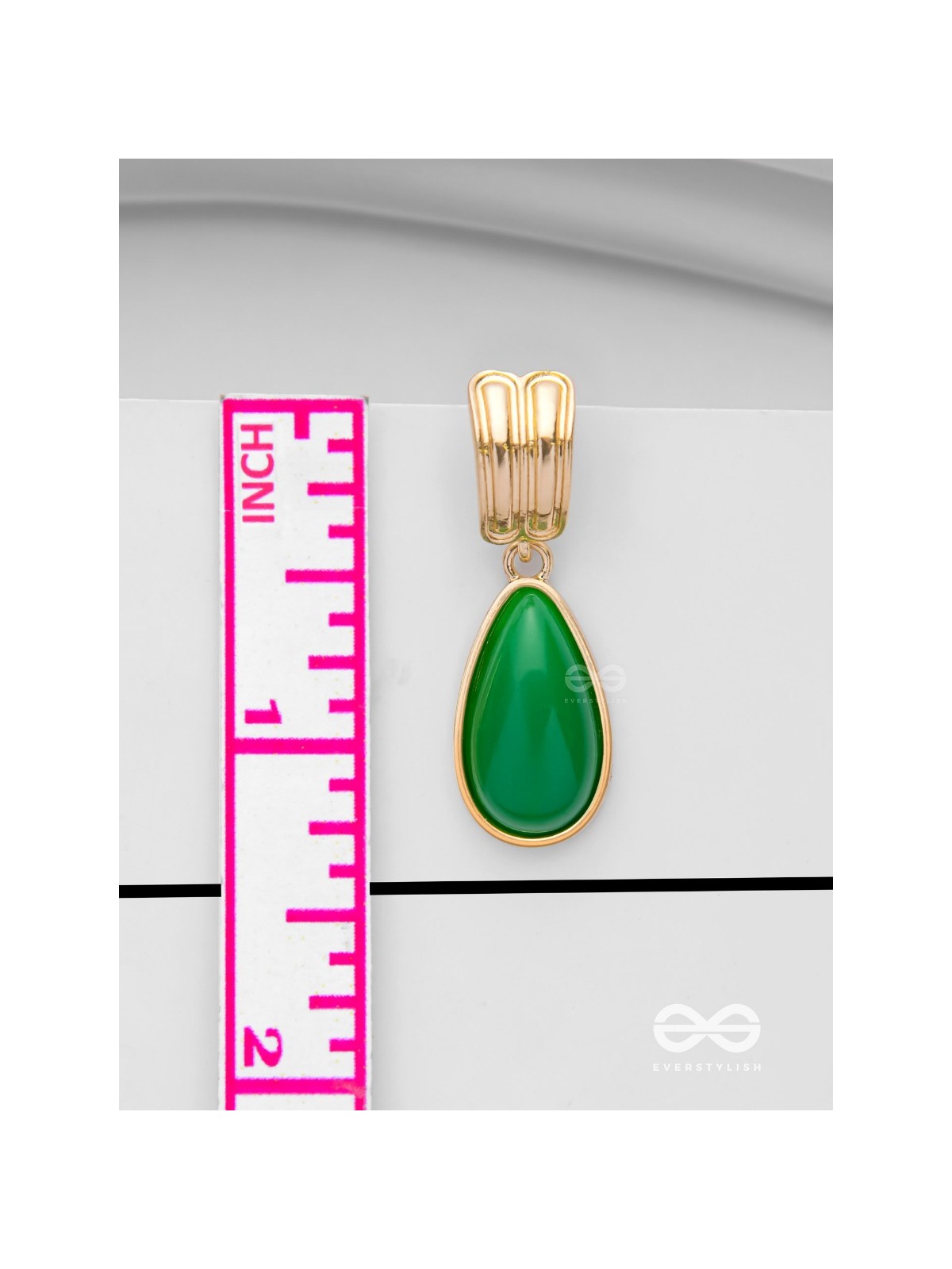 THE LIME LIGHT - GOLDEN AND GREEN DROP EARRINGS