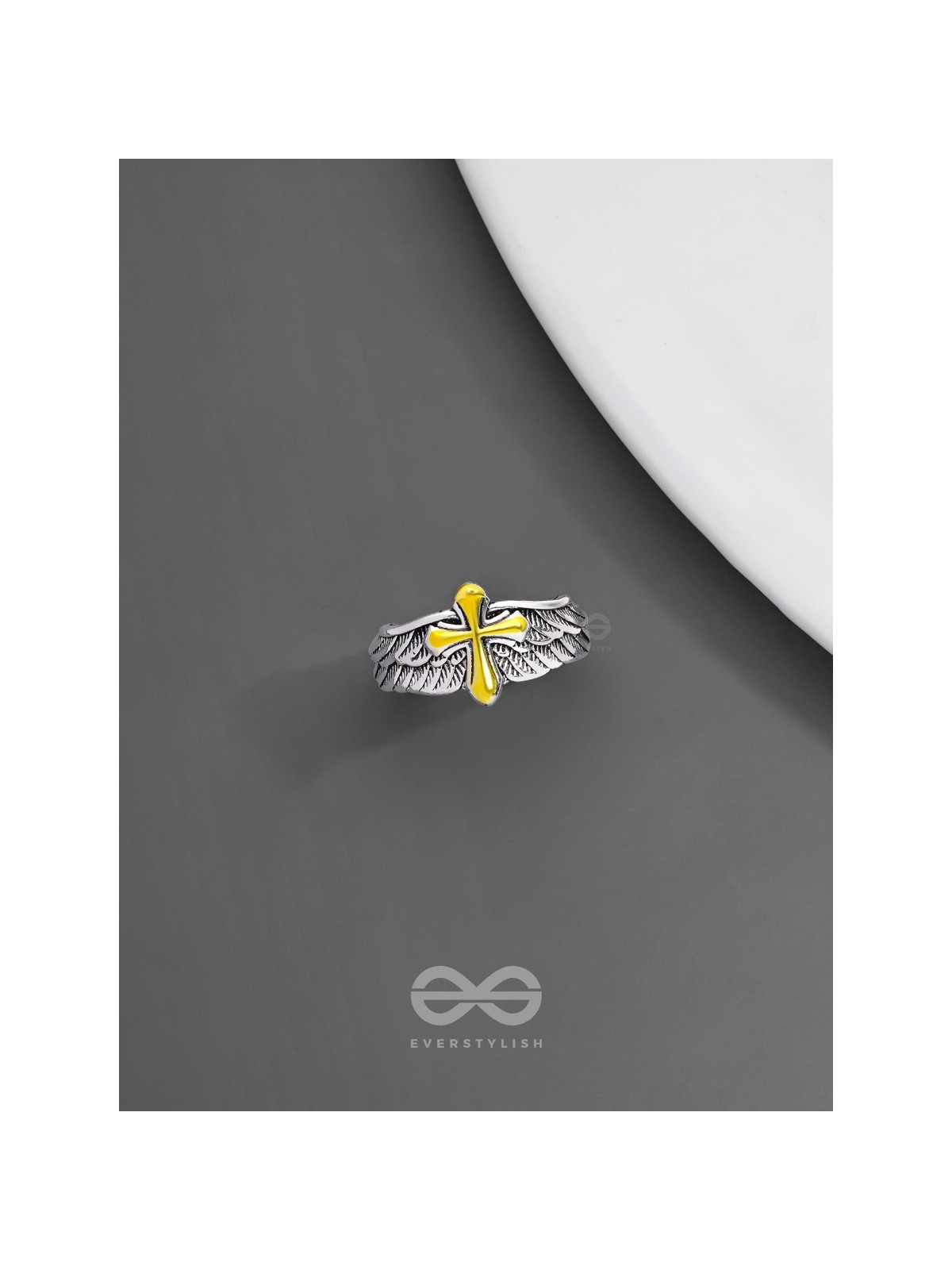 CELESTIAL CROSS - STATEMENT RING (ADJUSTABLE)