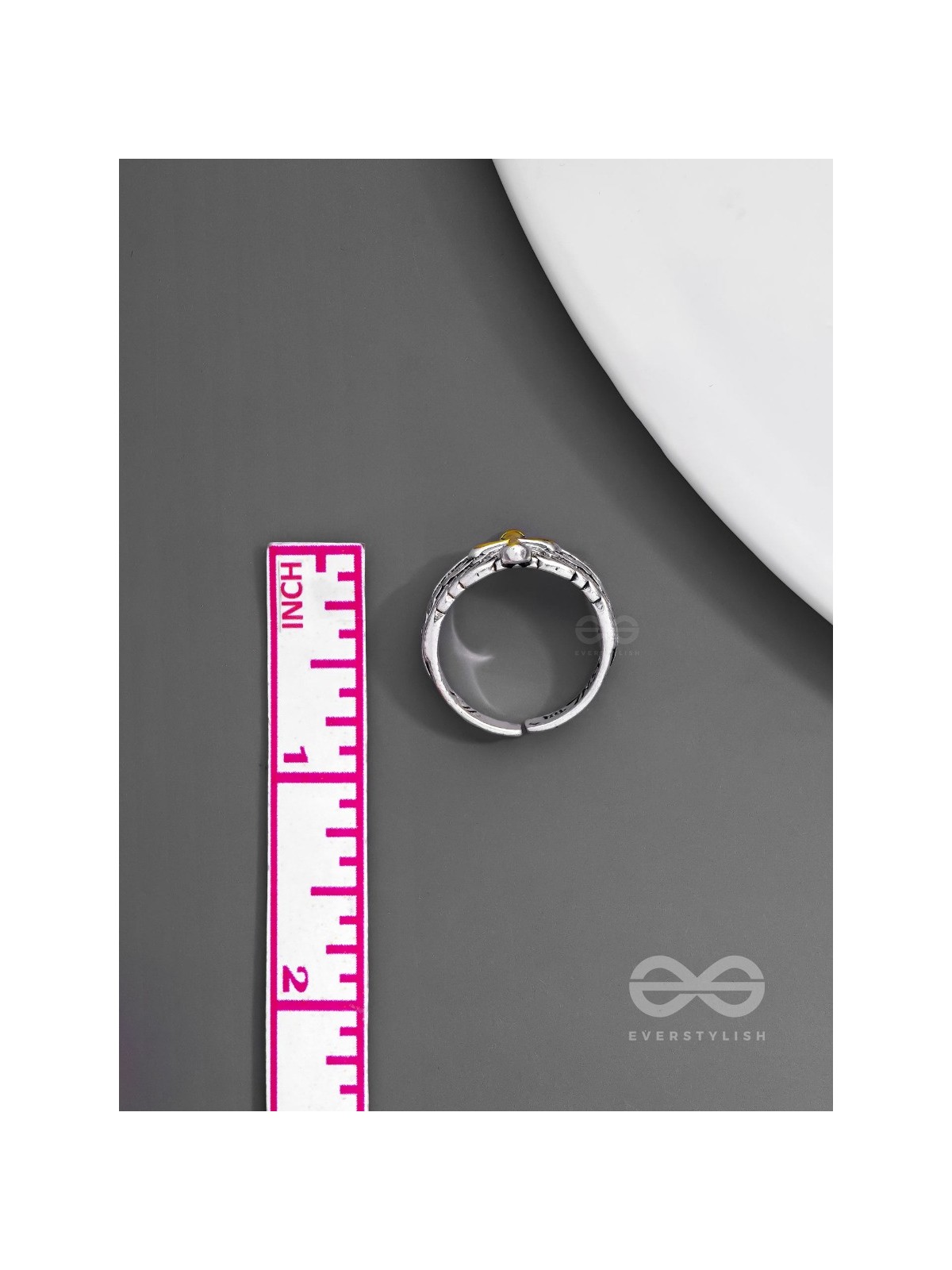 CELESTIAL CROSS - STATEMENT RING (ADJUSTABLE)