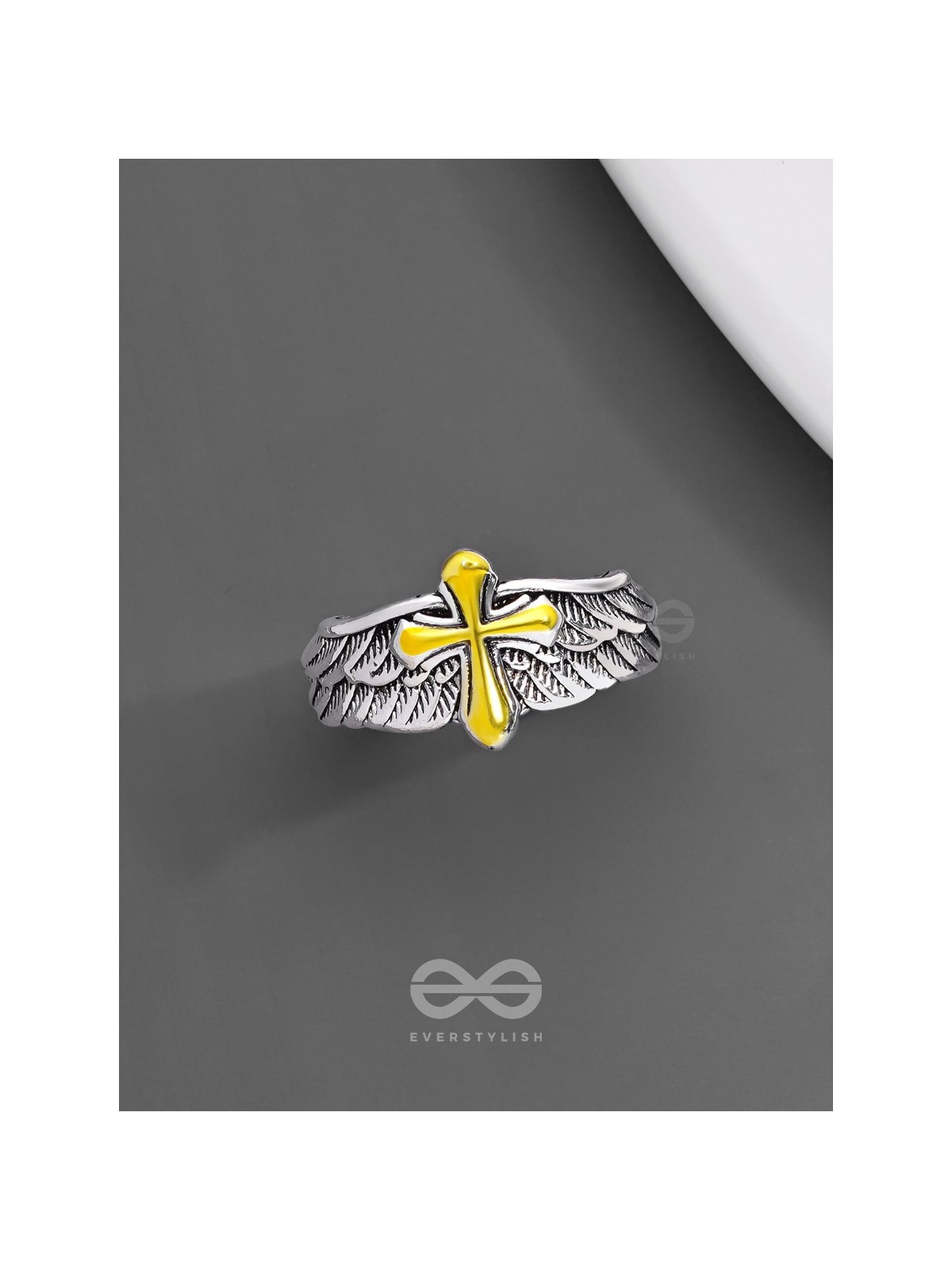 CELESTIAL CROSS - STATEMENT RING (ADJUSTABLE)