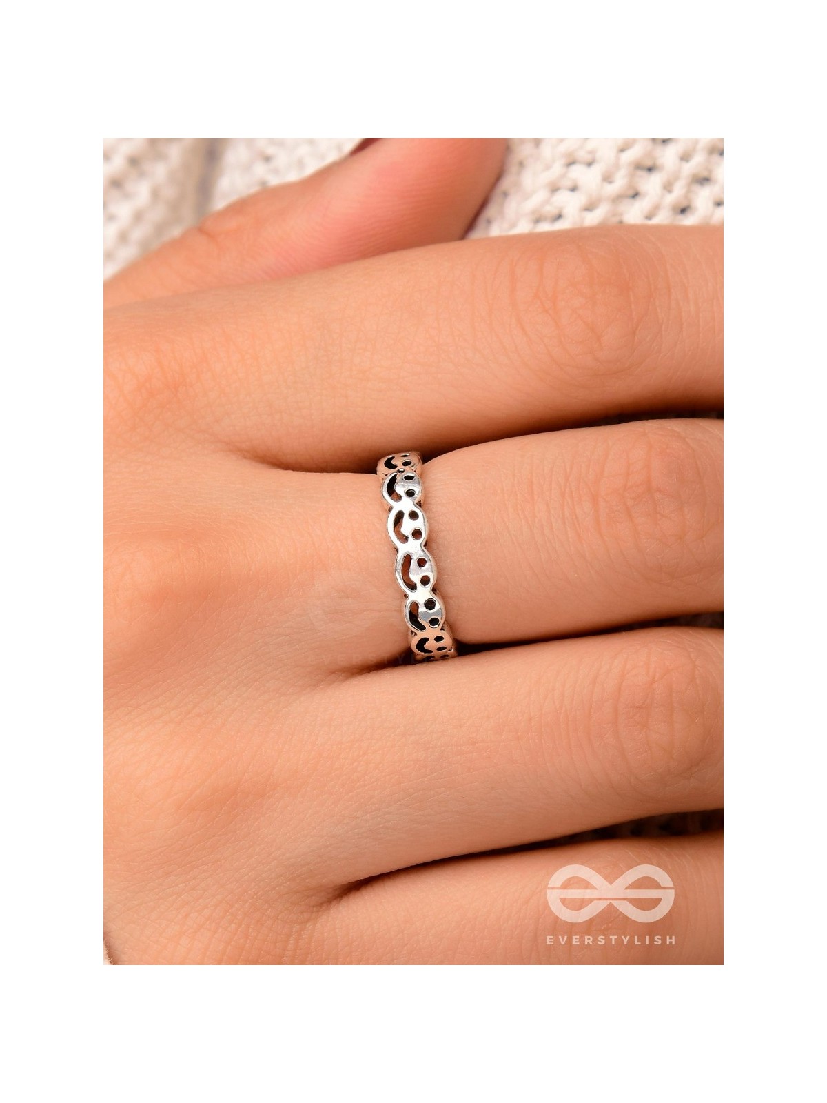 SINISTER SMILES - SILVER ADJUSTABLE RING