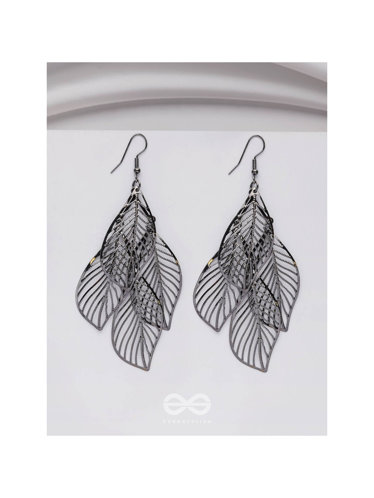 LEAF ME BREATHLESS - SILVER STATEMENT EARRINGS