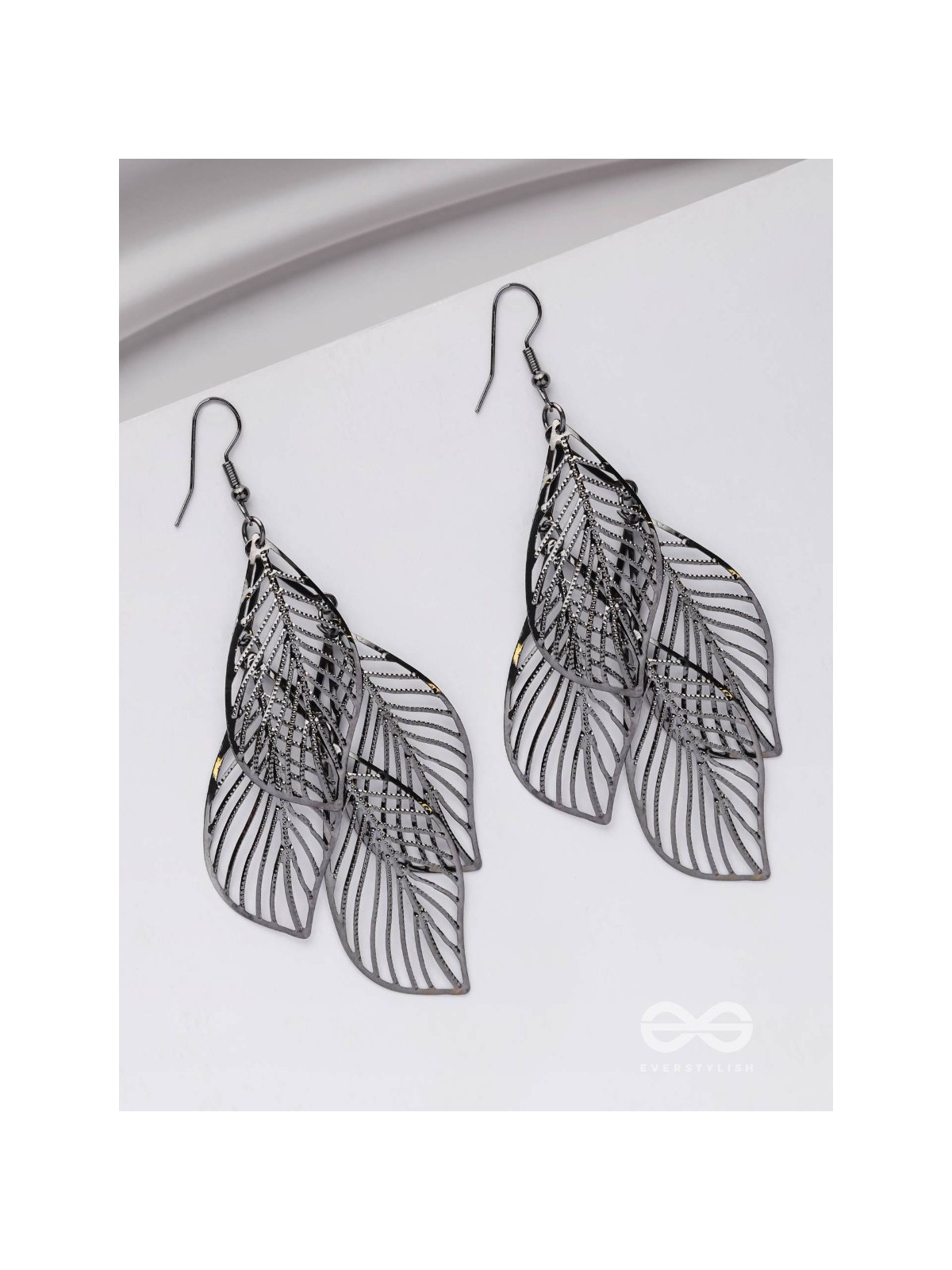 LEAF ME BREATHLESS - SILVER STATEMENT EARRINGS