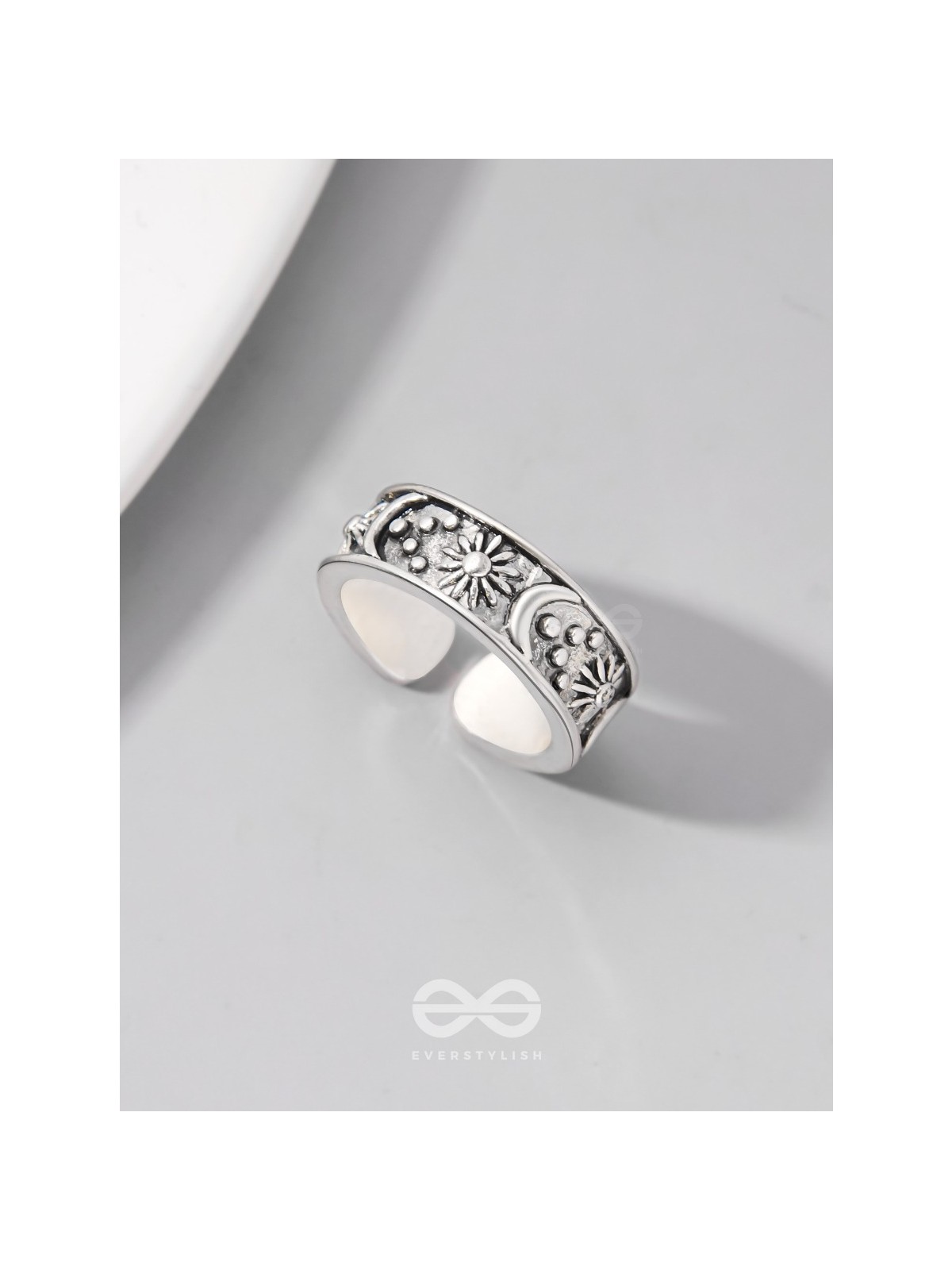 CELESTIAL LEGACY - STATEMENT SILVER RING (ADJUSTABLE)