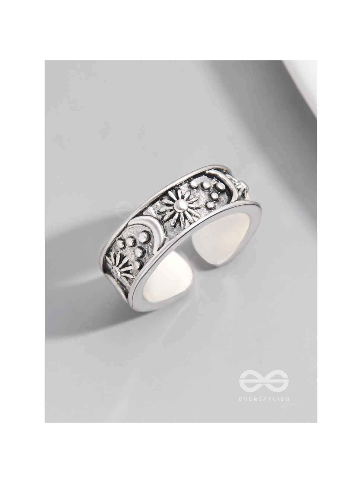 CELESTIAL LEGACY - STATEMENT SILVER RING (ADJUSTABLE)