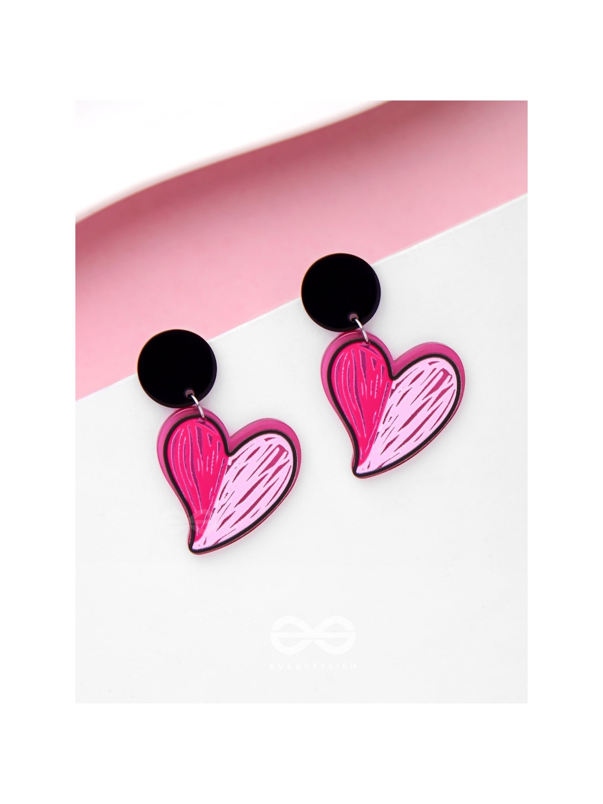 ROSY RETRO ROMANCE - CASUAL ACRYLIC EARRINGS