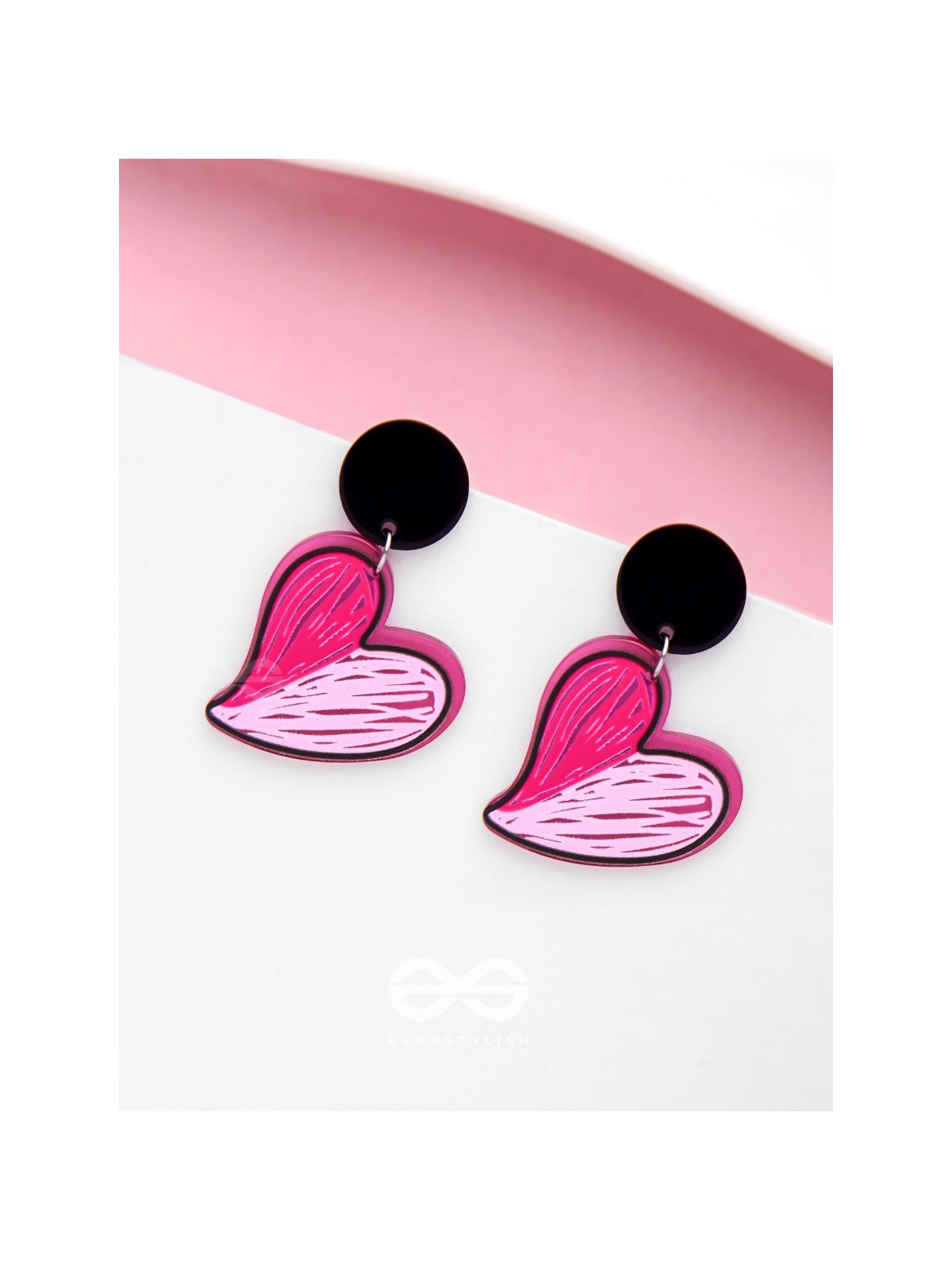ROSY RETRO ROMANCE - CASUAL ACRYLIC EARRINGS