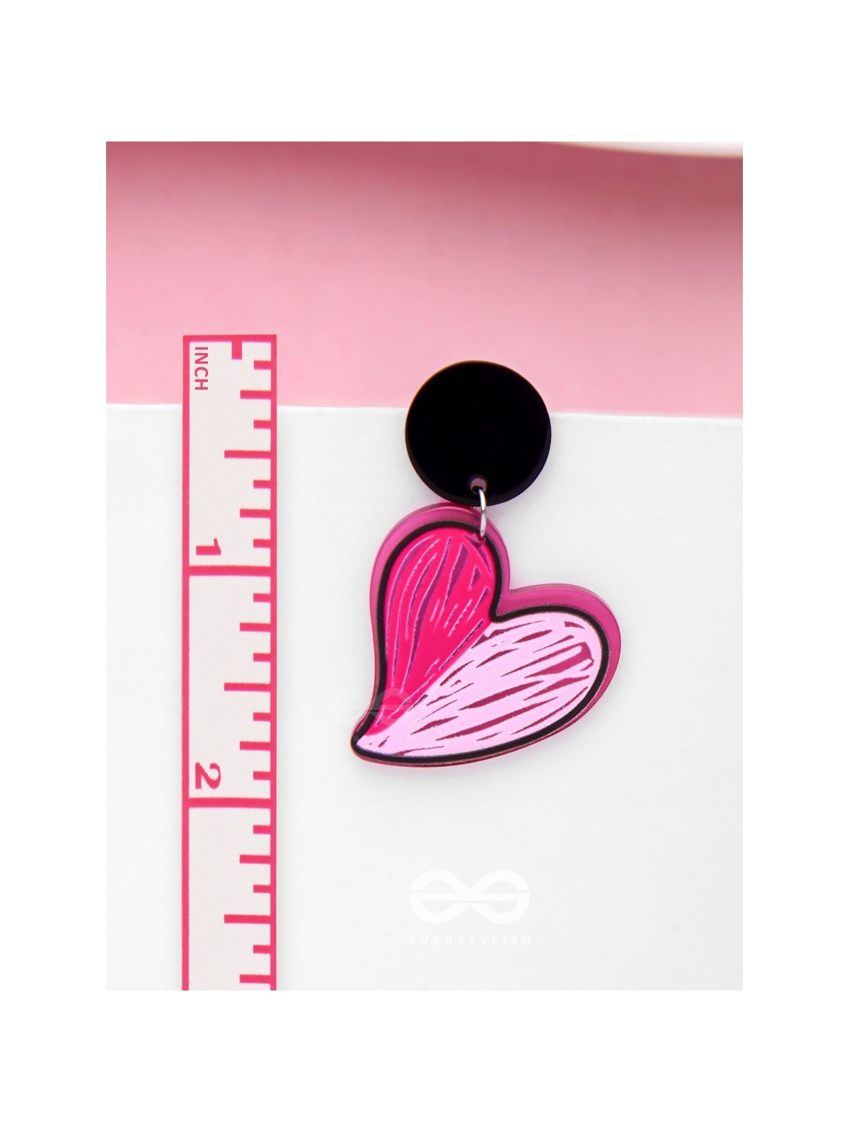 ROSY RETRO ROMANCE - CASUAL ACRYLIC EARRINGS