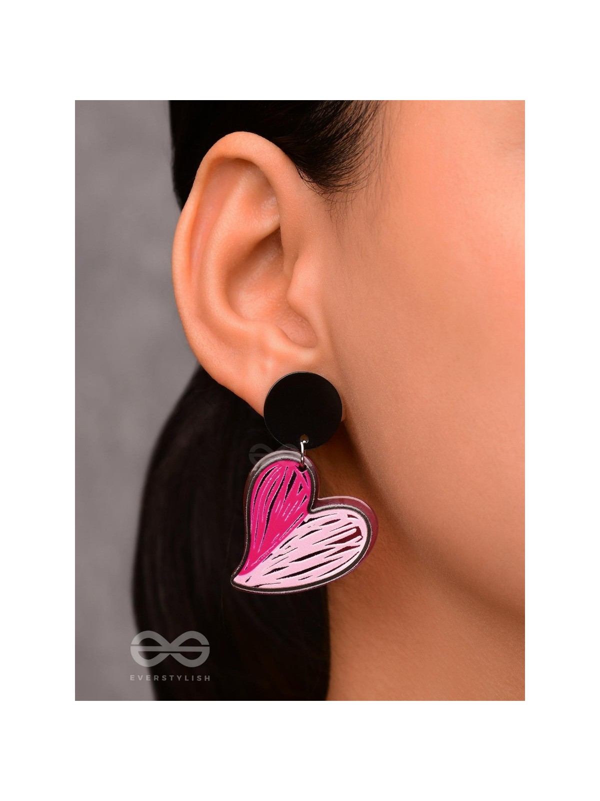 ROSY RETRO ROMANCE - CASUAL ACRYLIC EARRINGS