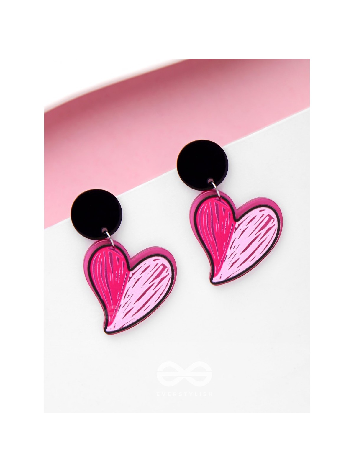 ROSY RETRO ROMANCE - CASUAL ACRYLIC EARRINGS