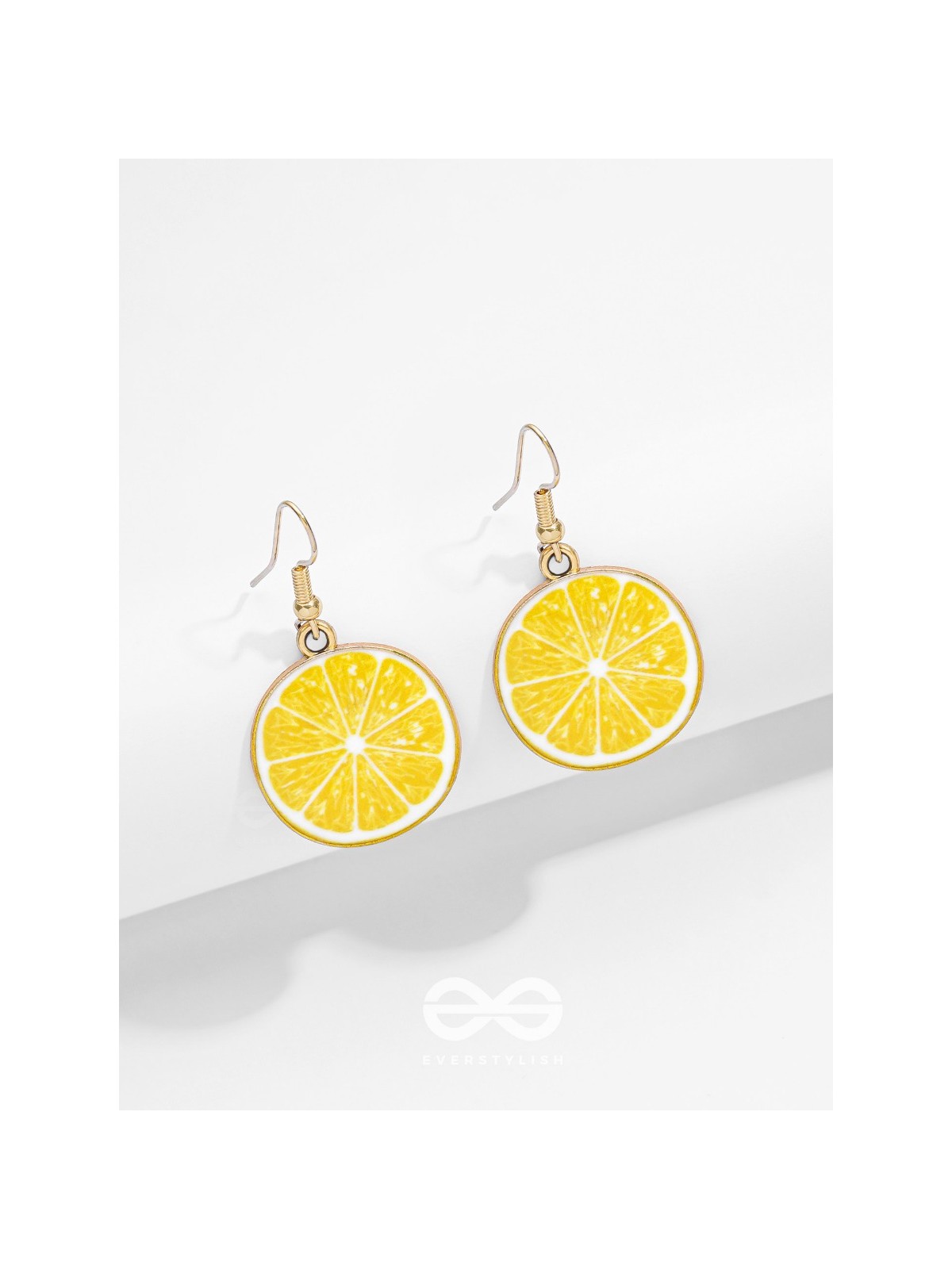 THE SOUR SPLASH - GOLDEN EMBELLISHED EARRINGS