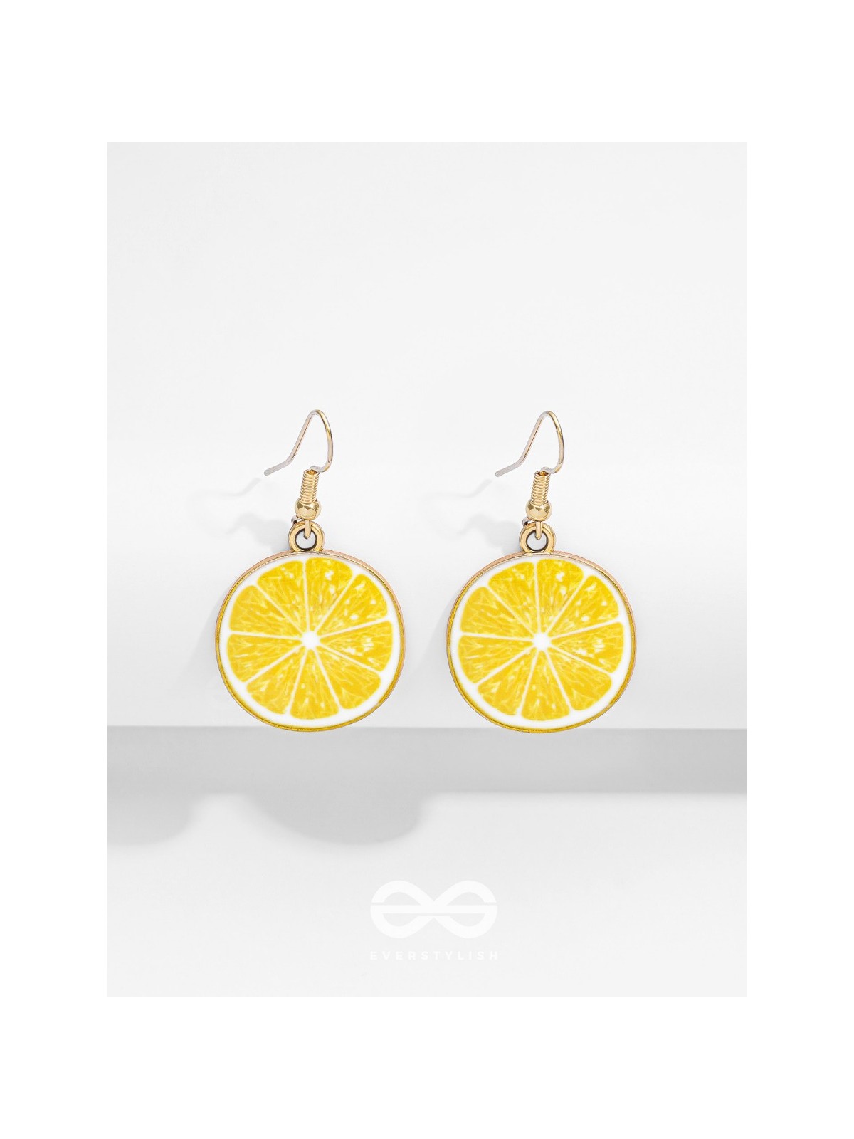 THE SOUR SPLASH - GOLDEN EMBELLISHED EARRINGS