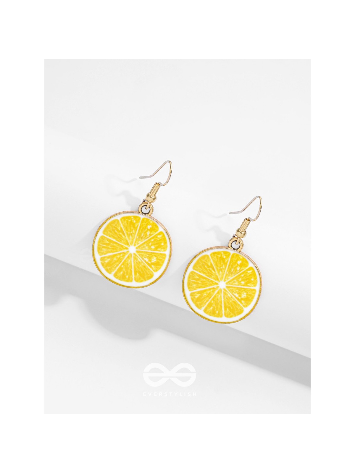 THE SOUR SPLASH - GOLDEN EMBELLISHED EARRINGS